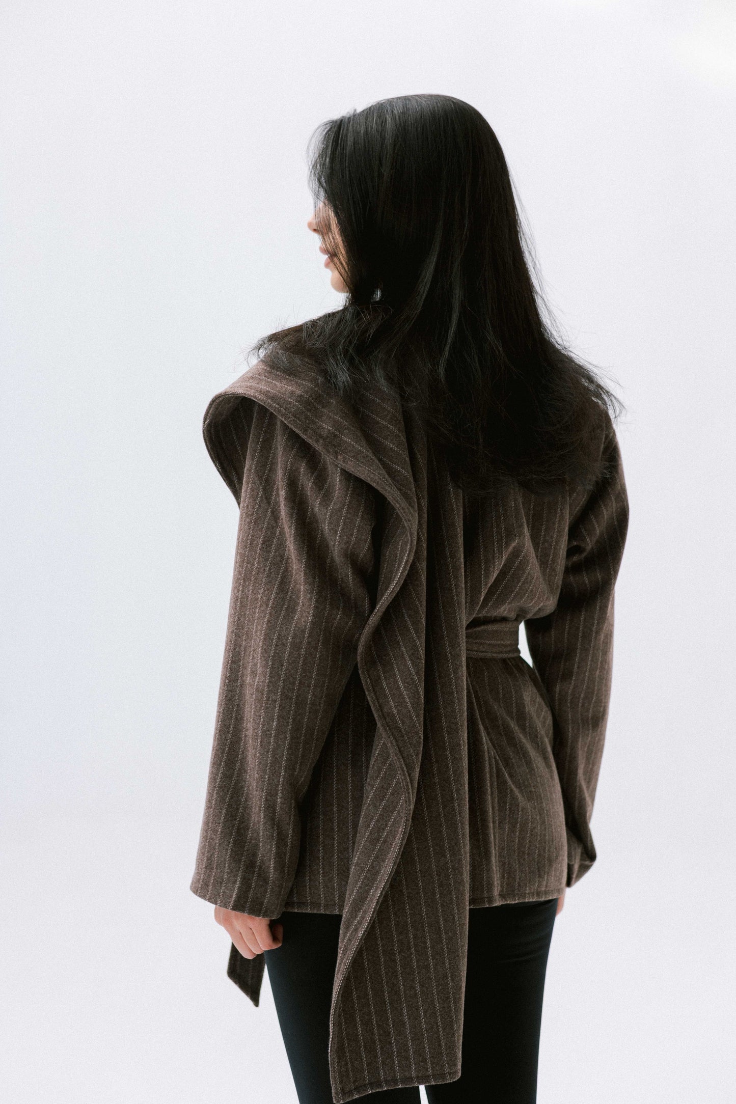 Obsidian Wrap Jacket in Brown