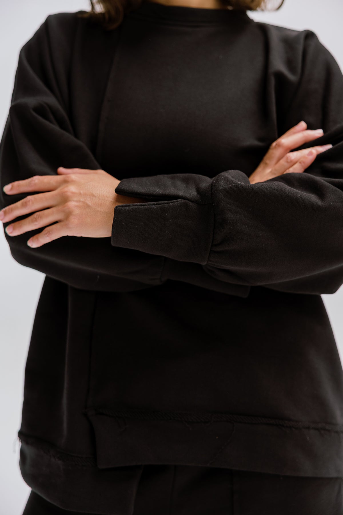 Fall Crewneck Set in Black