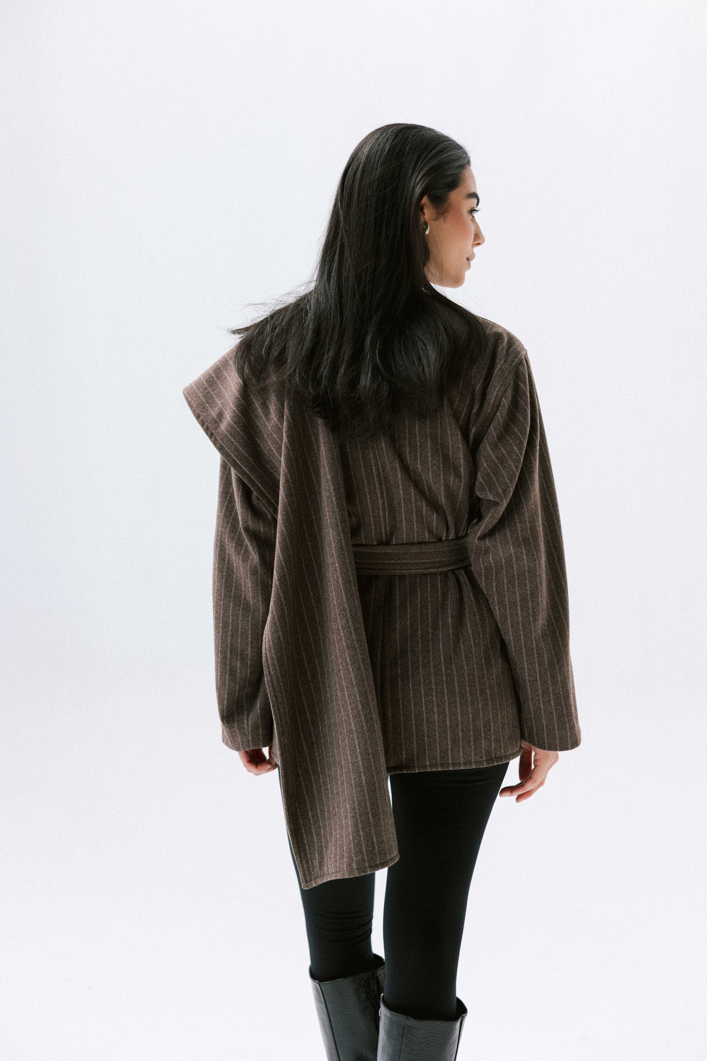 Obsidian Wrap Jacket in Brown