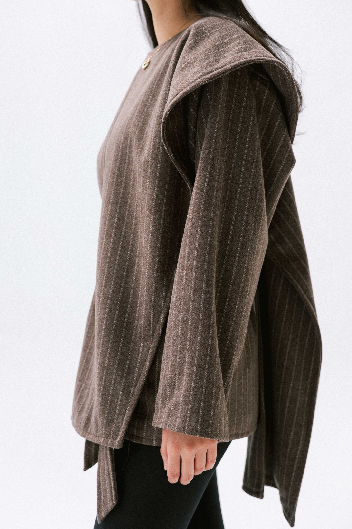 Obsidian Wrap Jacket in Brown