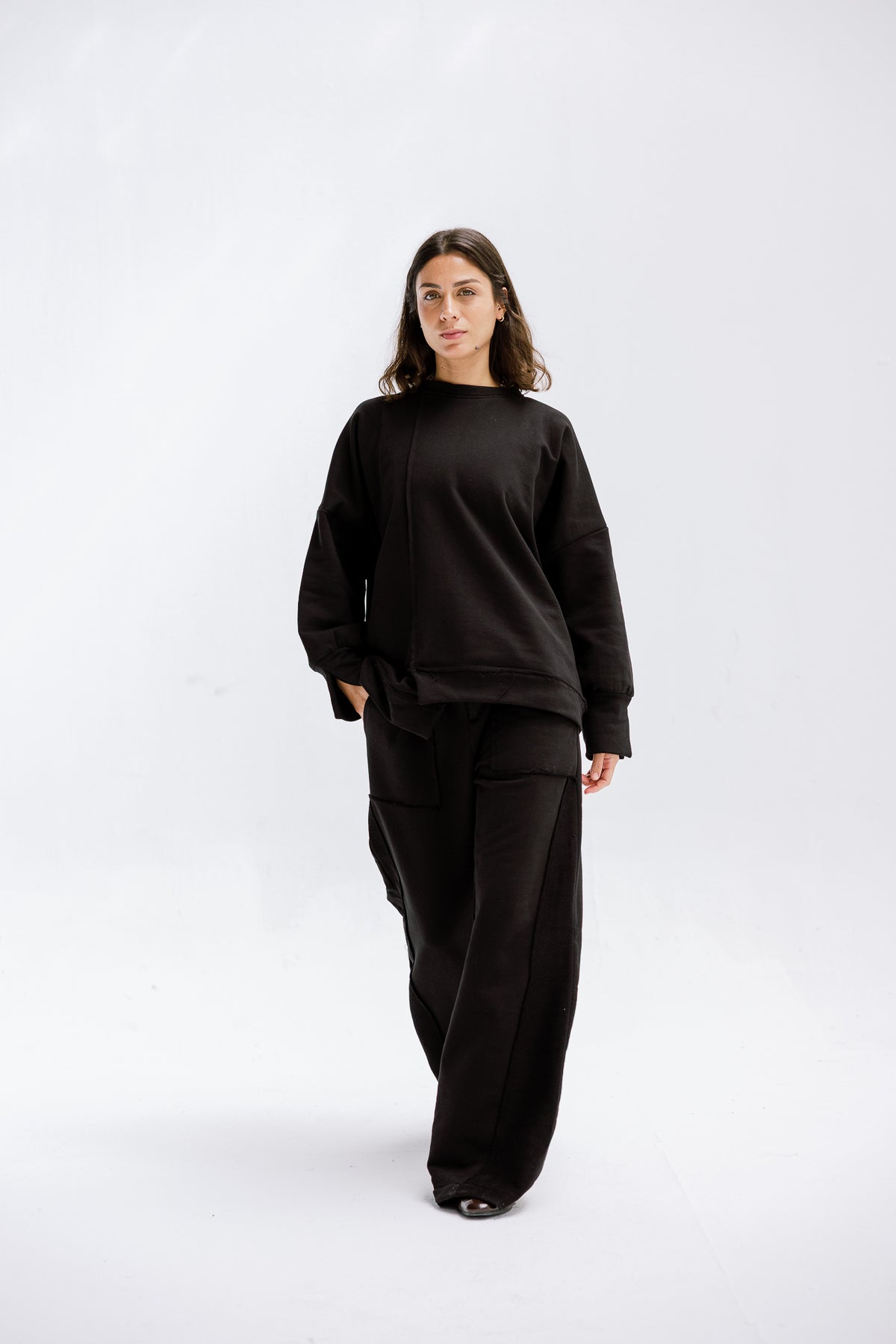 Fall Crewneck Set in Black