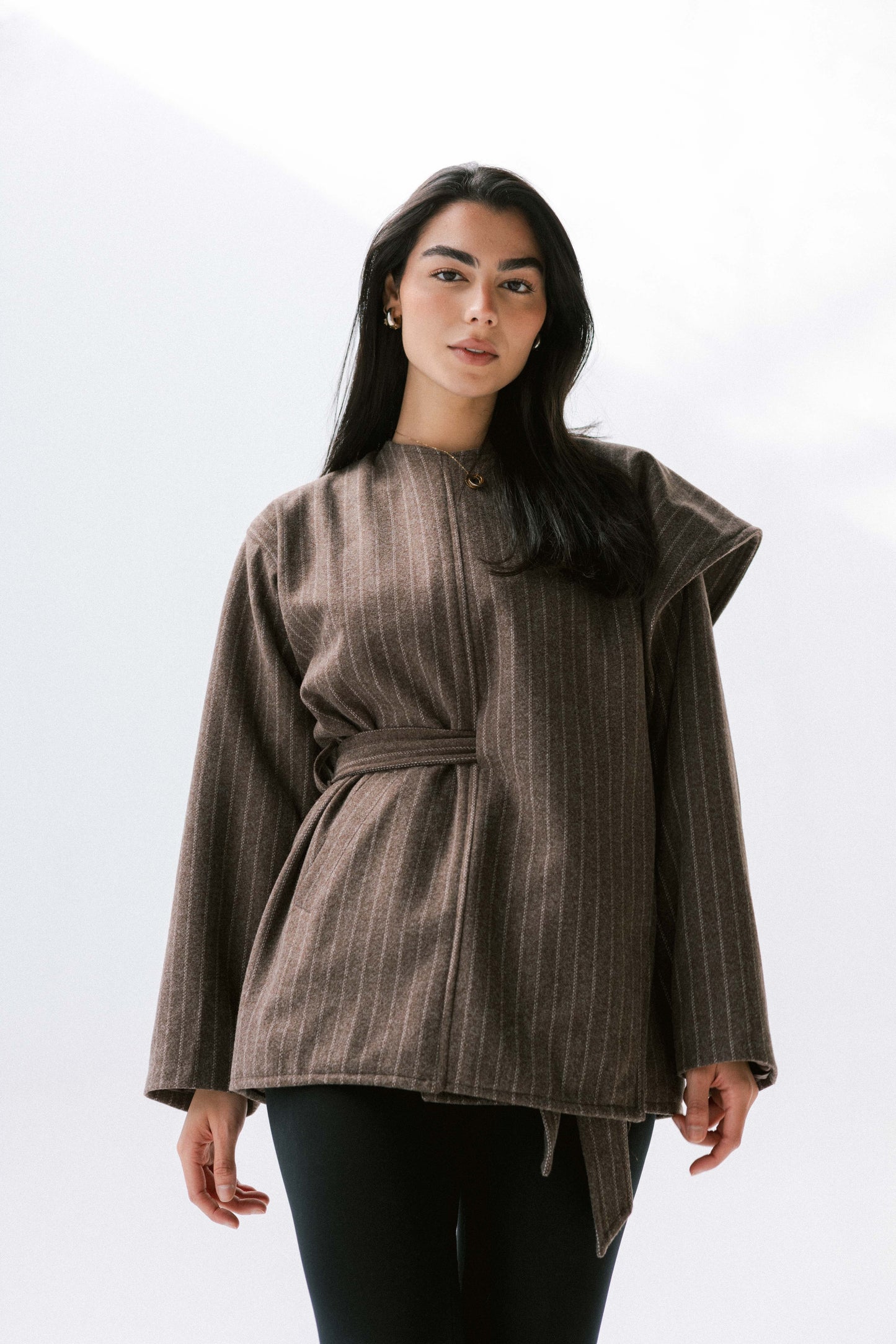 Obsidian Wrap Jacket in Brown