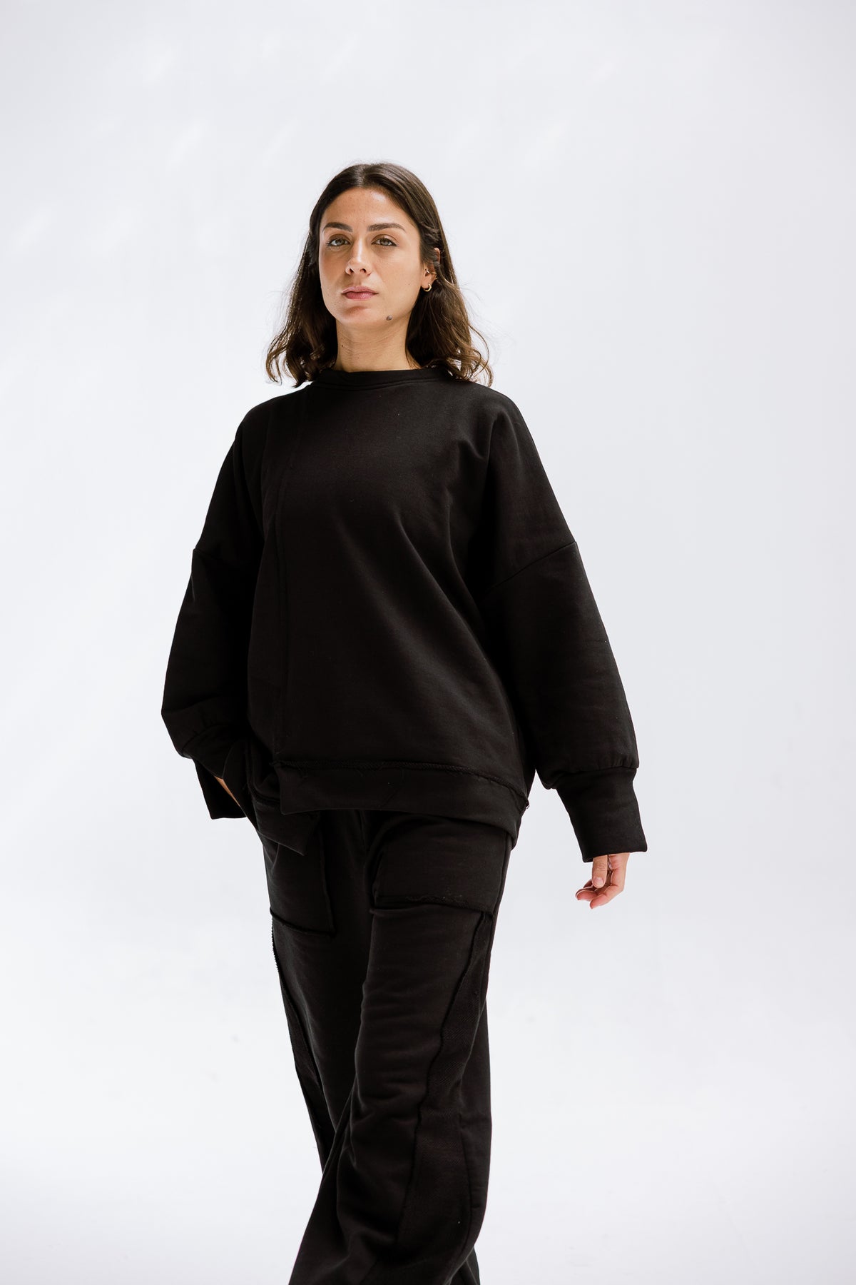 Fall Crewneck Set in Black