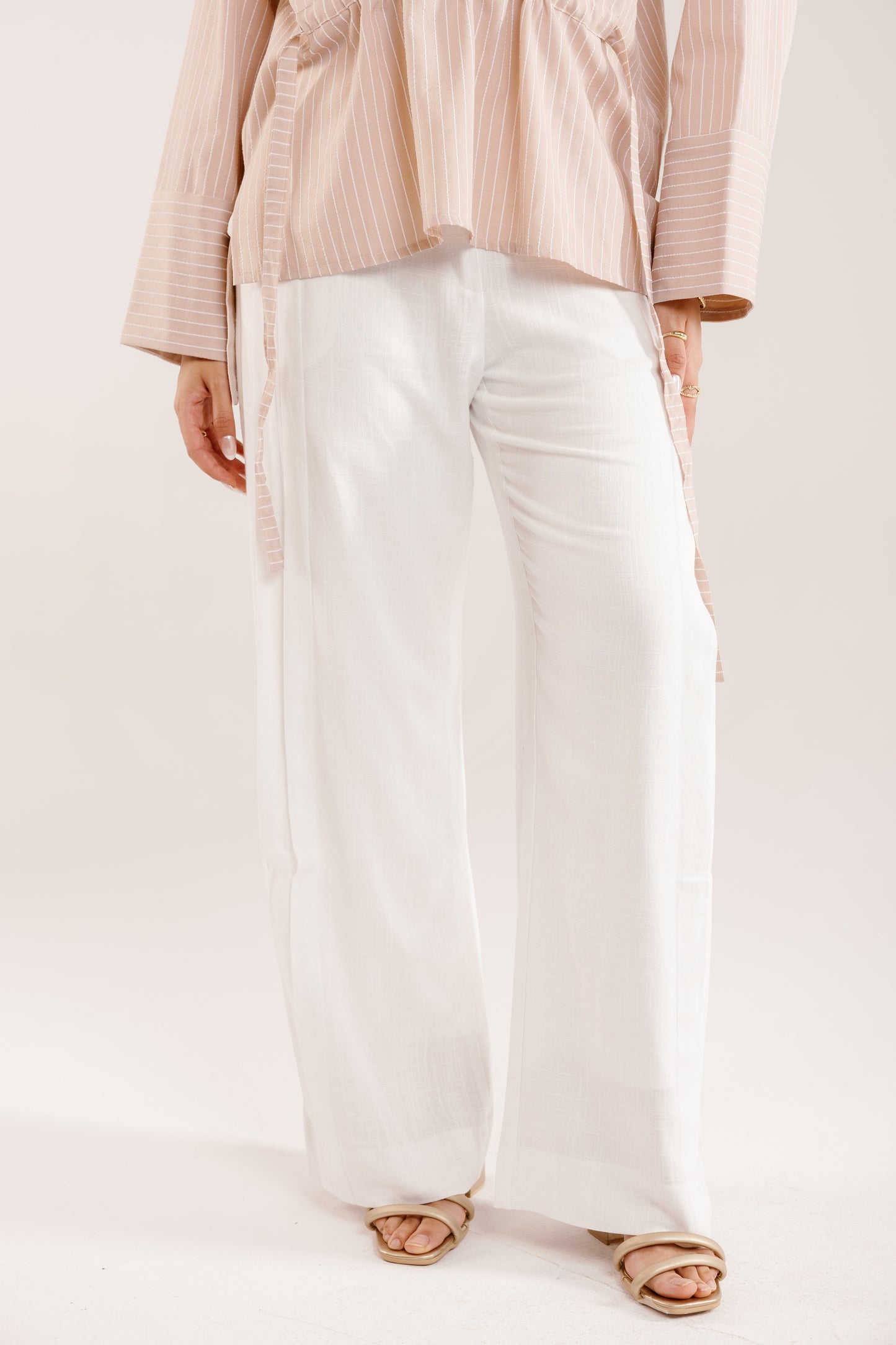 The Liner Blouse in Blush Beige