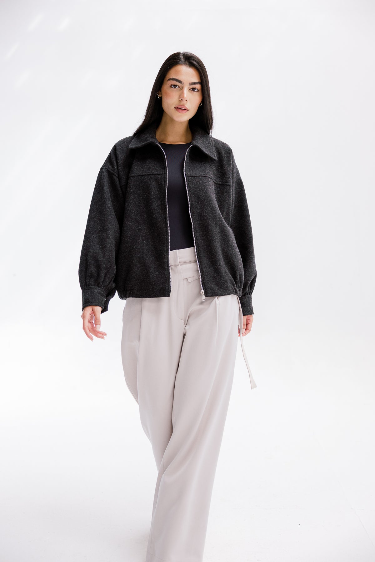 Daily Bomber Jacket in Charcoal