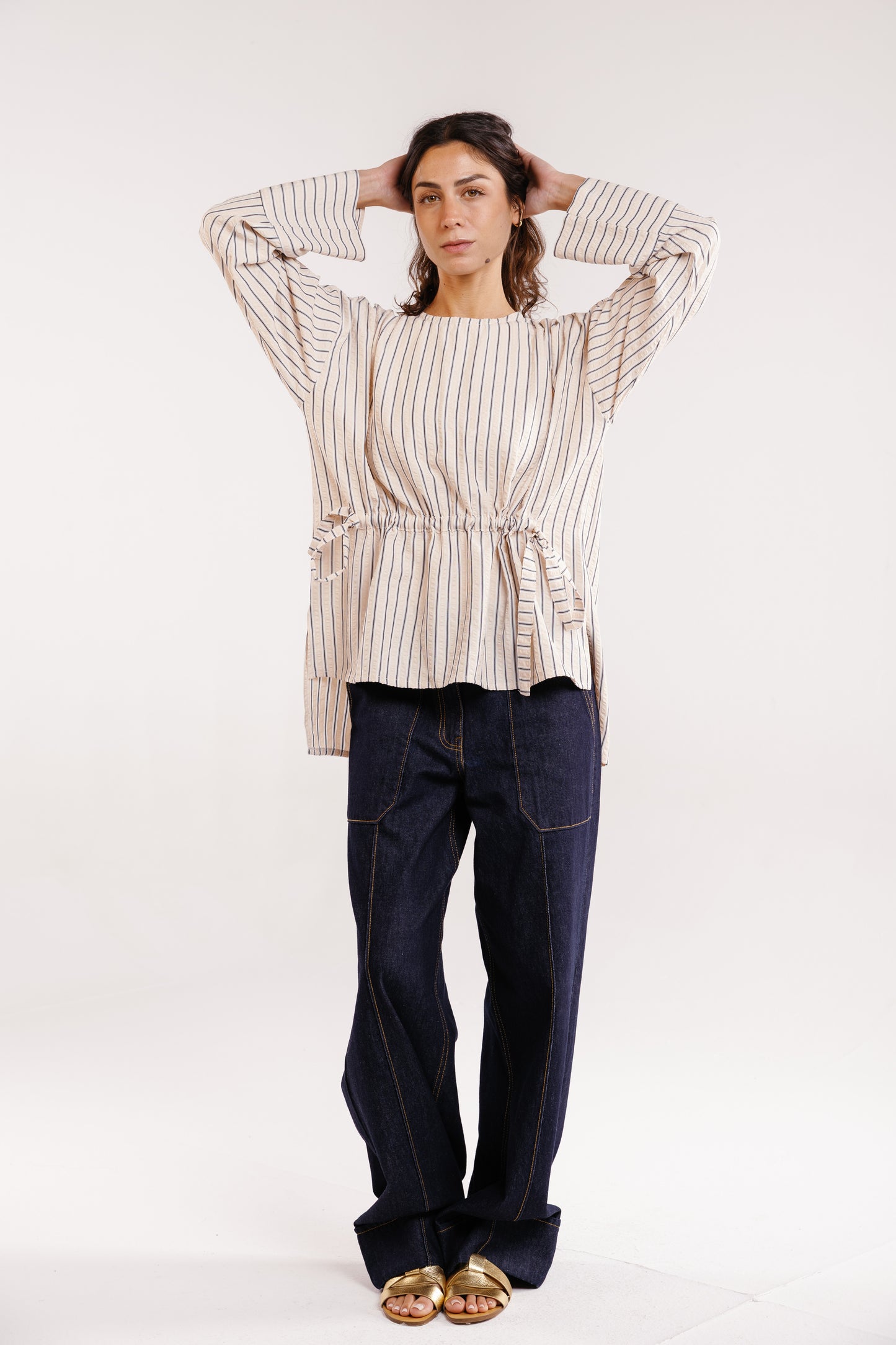 The Liner Blouse in Beige