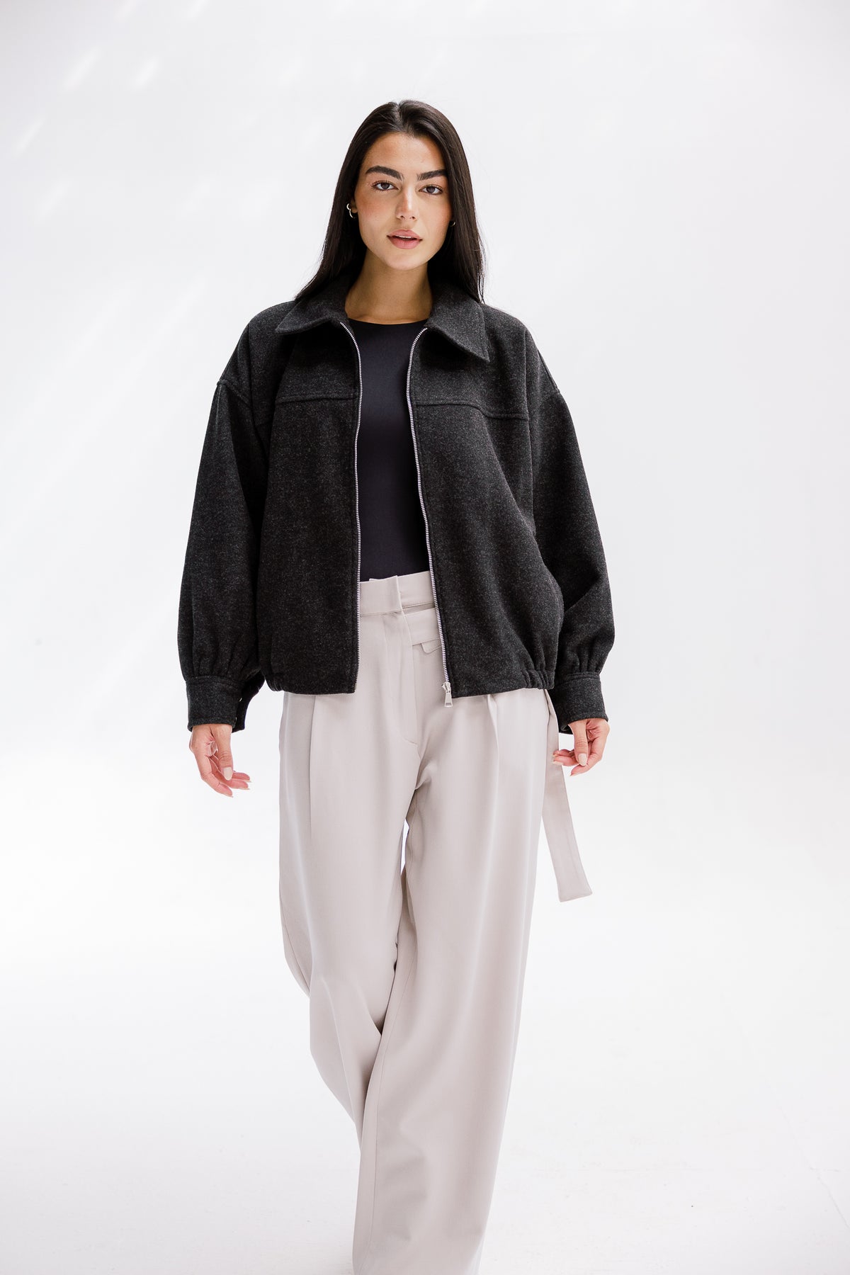 Daily Bomber Jacket in Charcoal