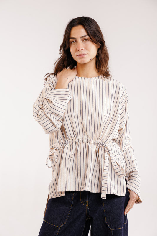 The Liner Blouse in Beige