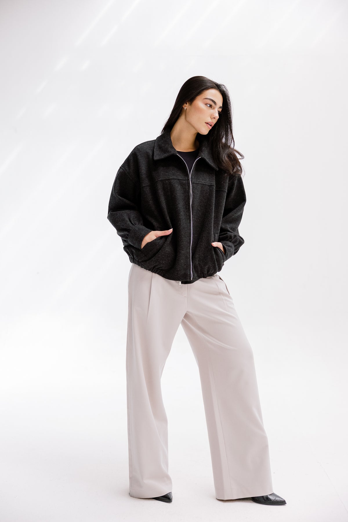 Daily Bomber Jacket in Charcoal