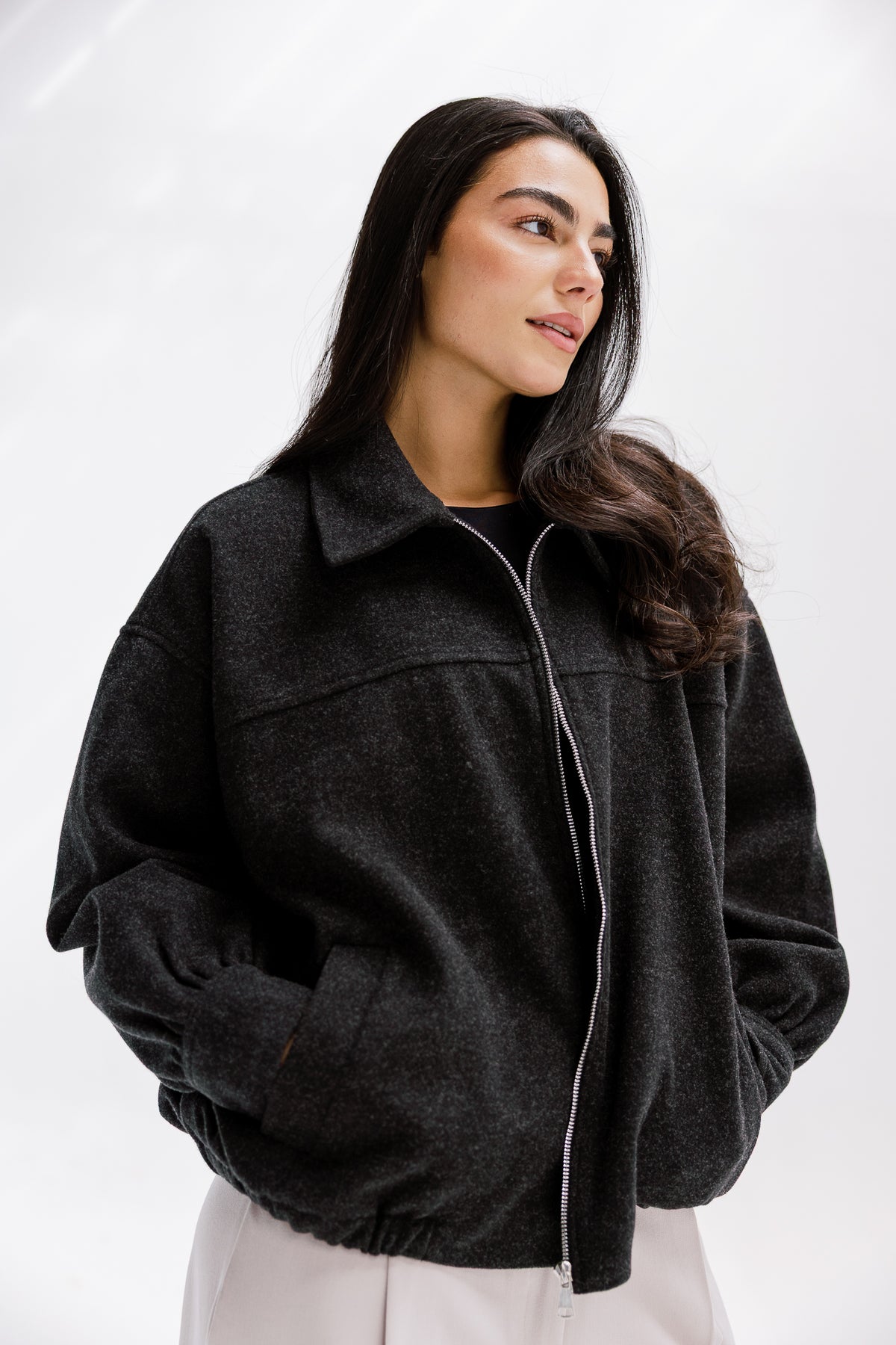Daily Bomber Jacket in Charcoal