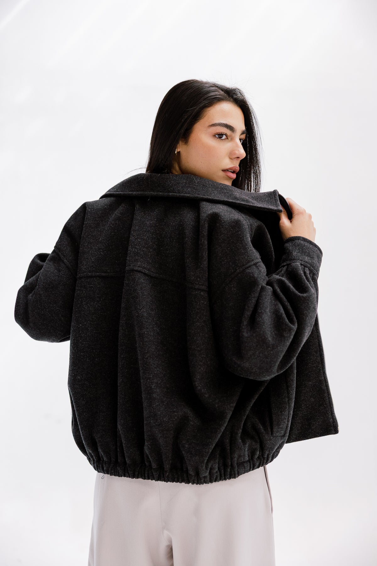 Daily Bomber Jacket in Charcoal