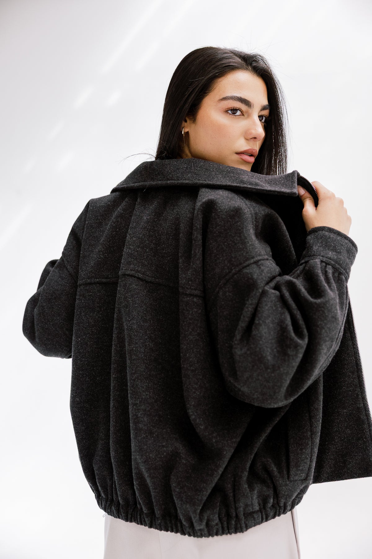 Daily Bomber Jacket in Charcoal
