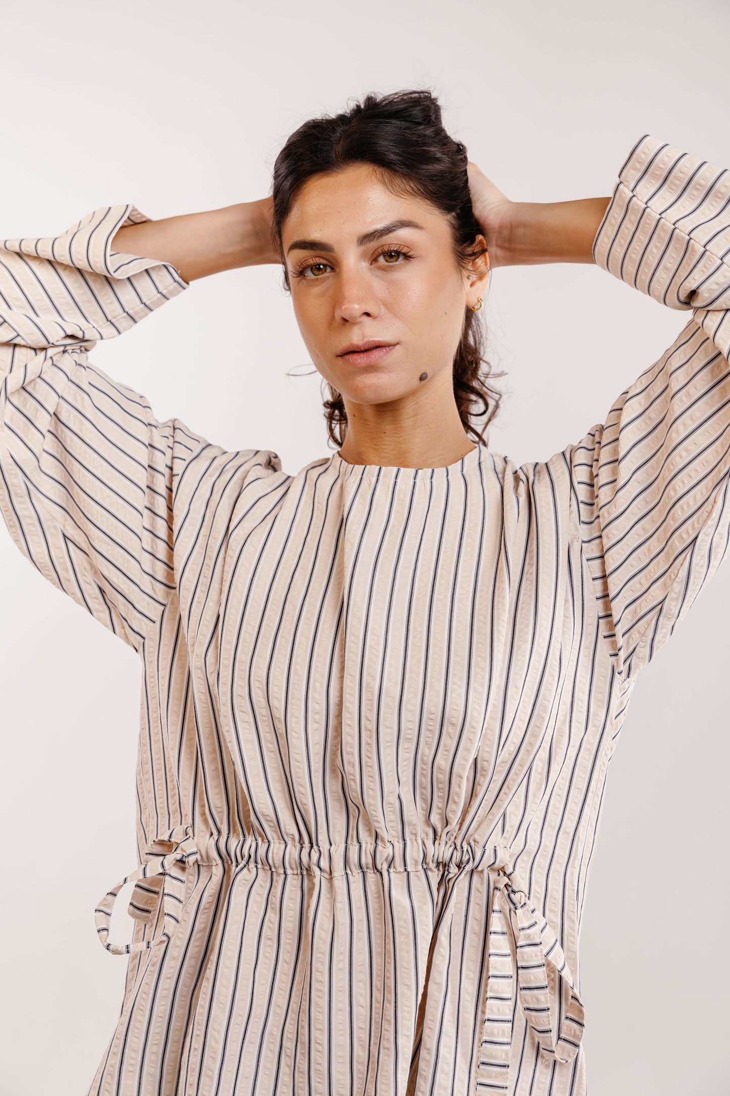The Liner Blouse in Beige