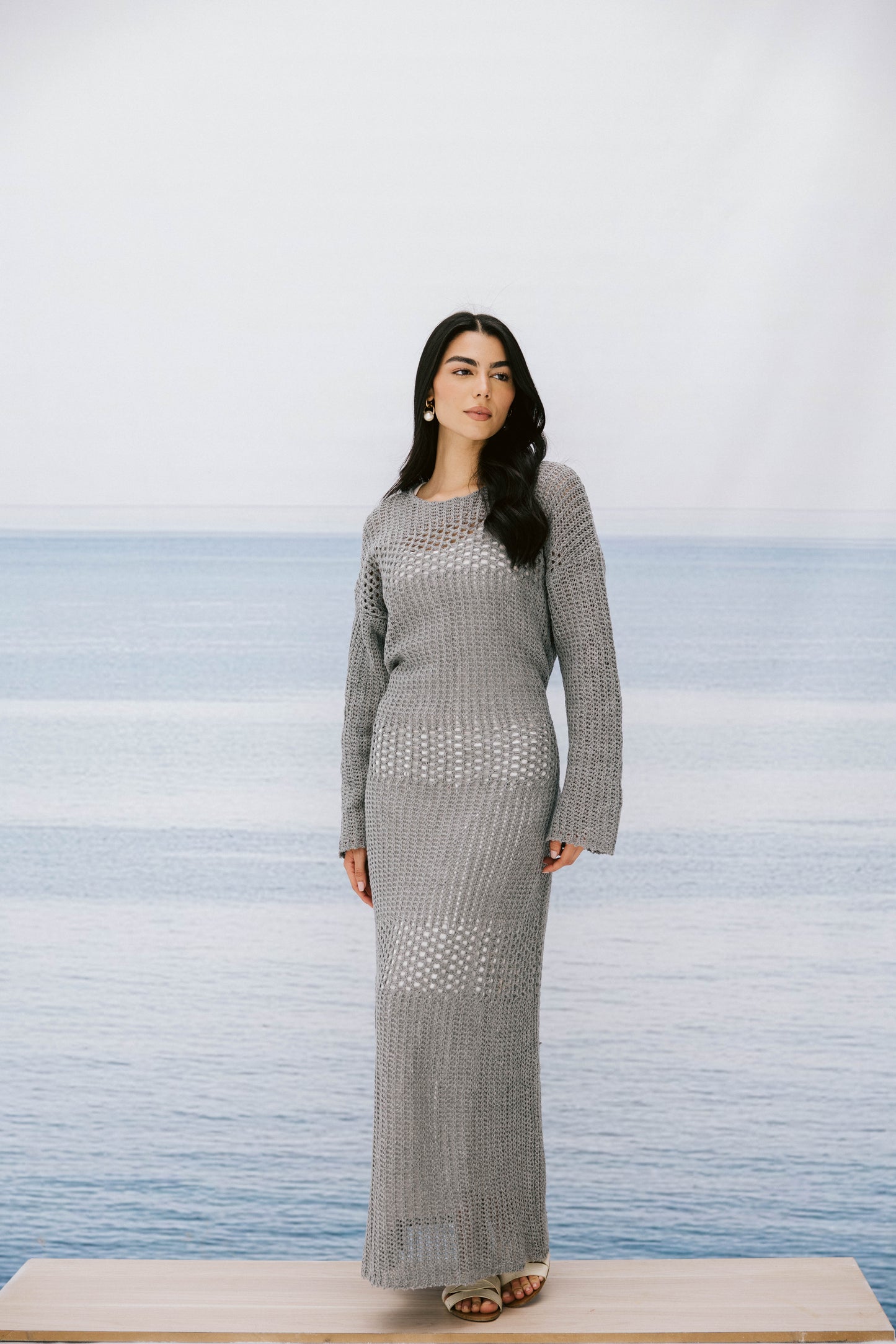 The Fish Net dress in Gray