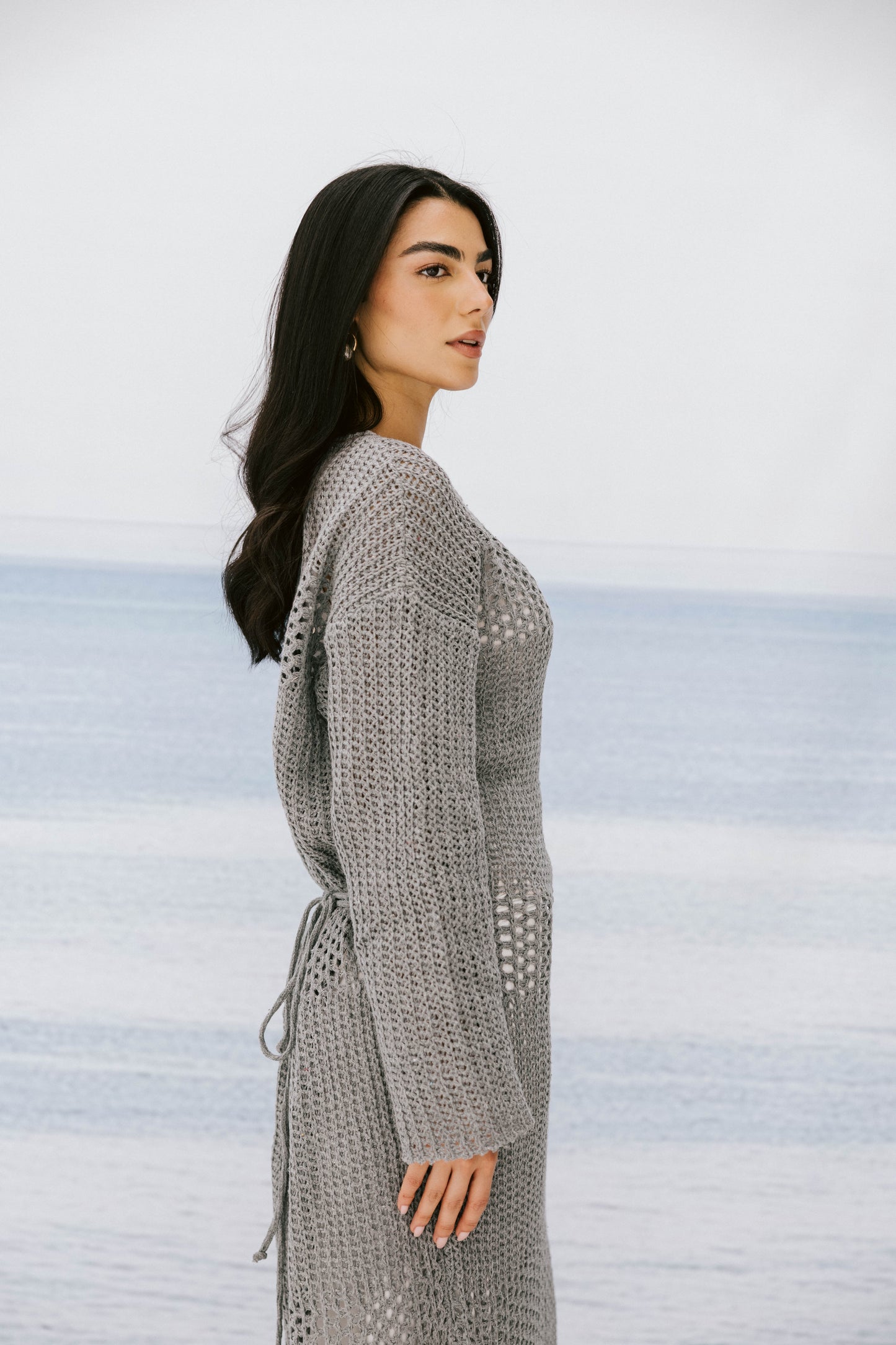 The Fish Net dress in Gray