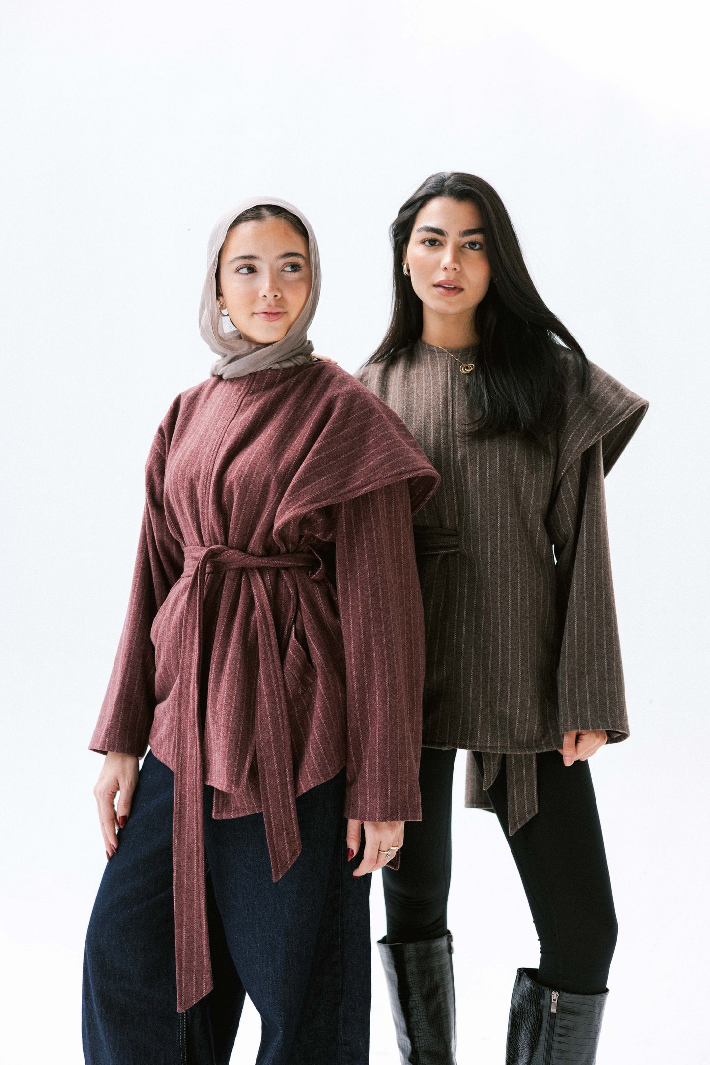 Obsidian Wrap Jacket in Maroon