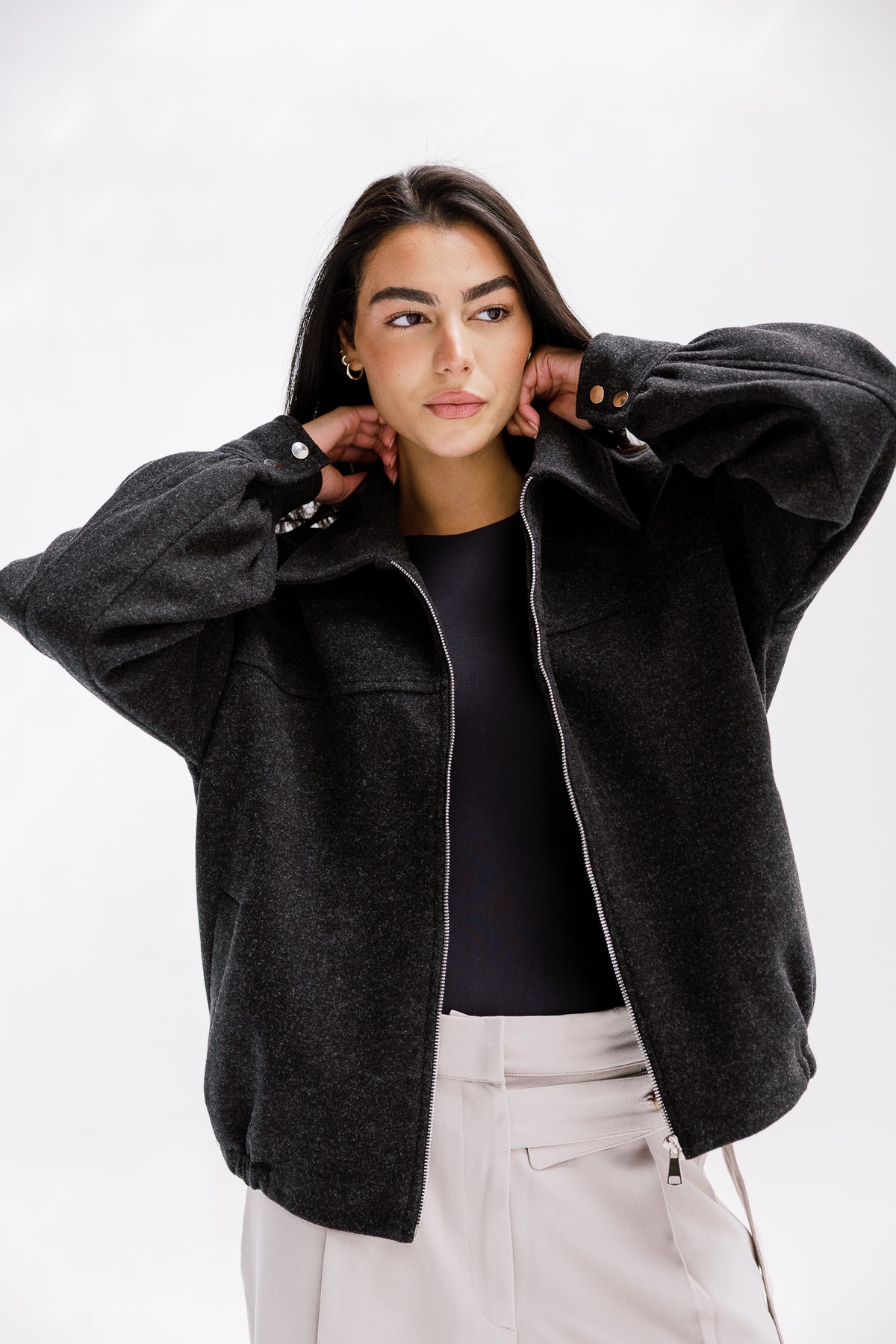 Daily Bomber Jacket in Charcoal