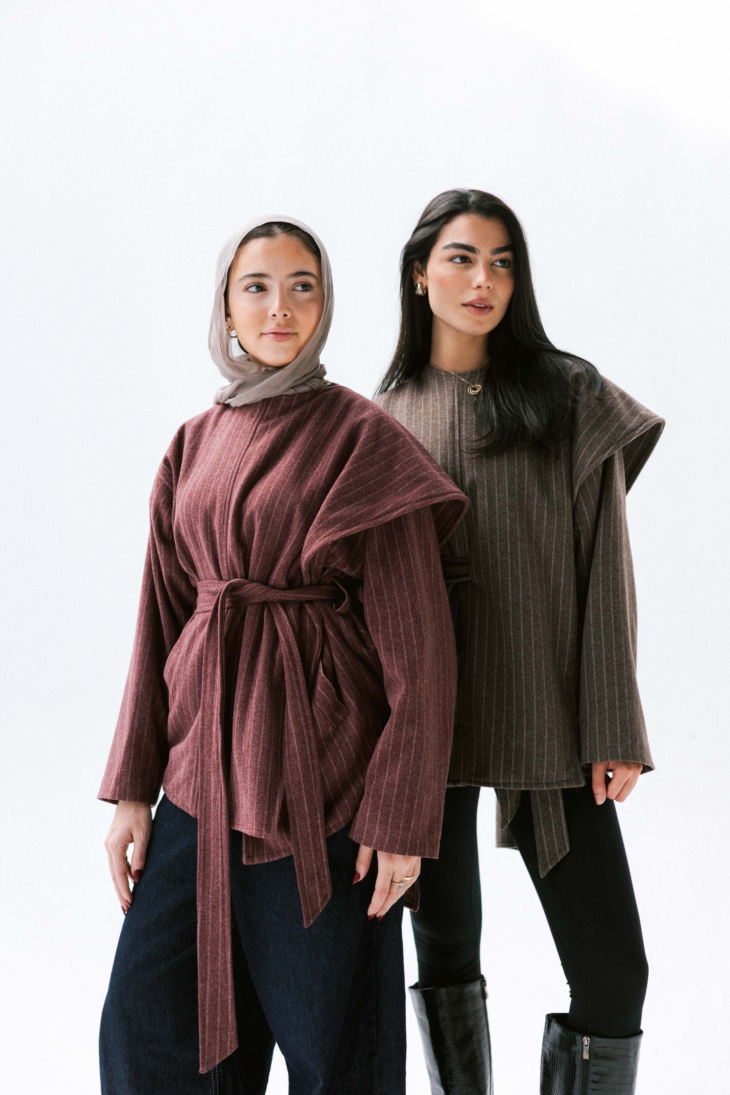 Obsidian Wrap Jacket in Maroon