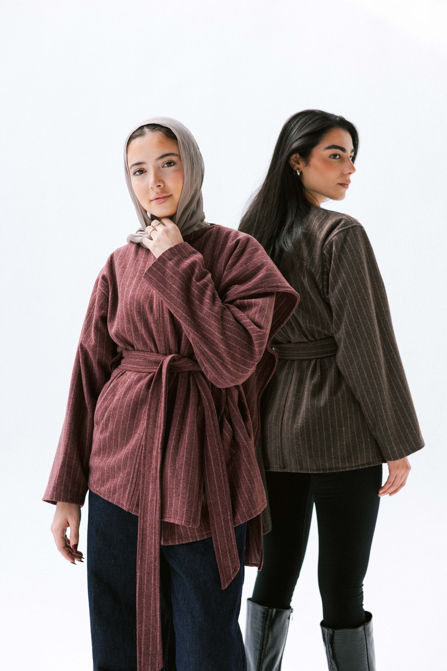 Obsidian Wrap Jacket in Brown