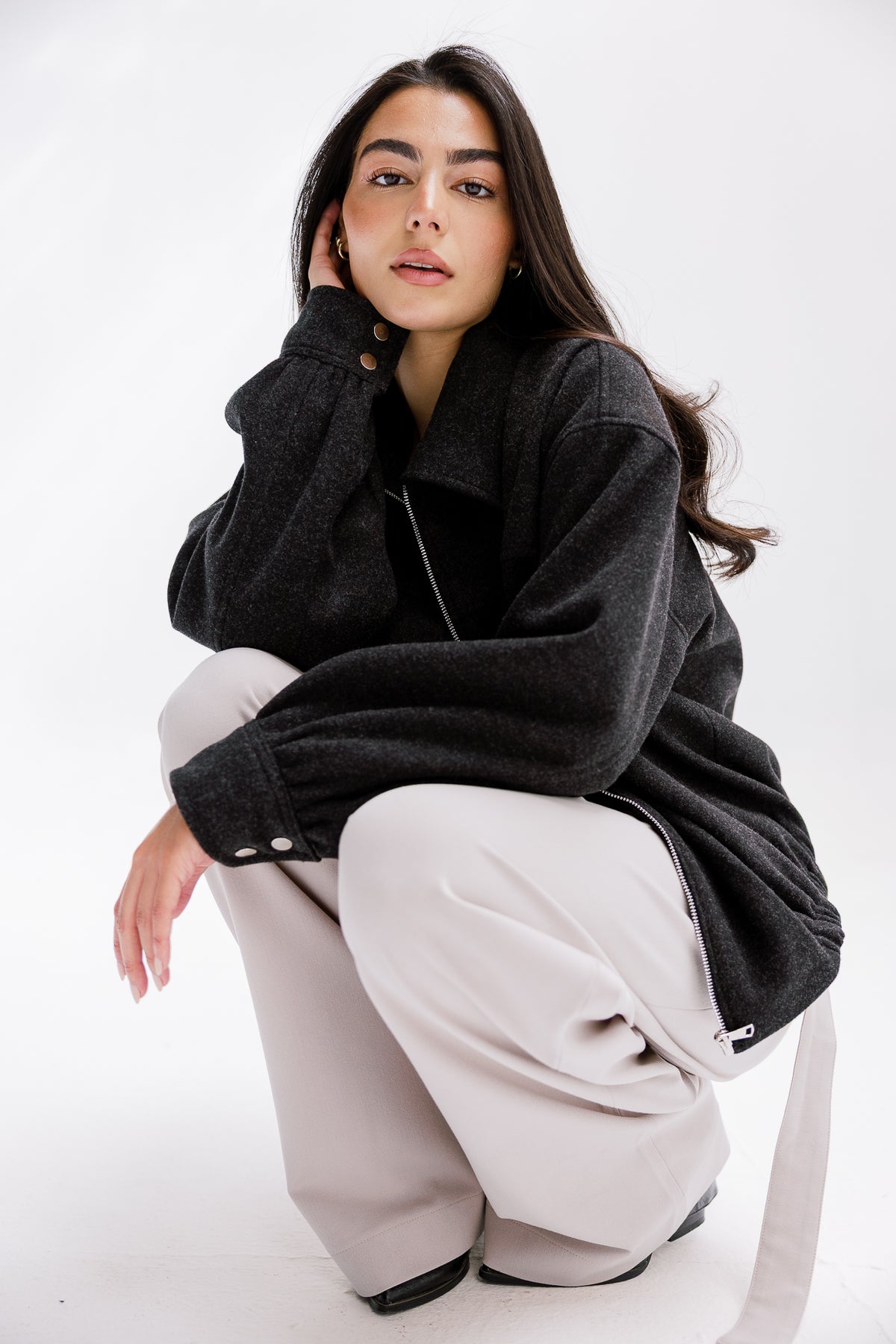 Daily Bomber Jacket in Charcoal