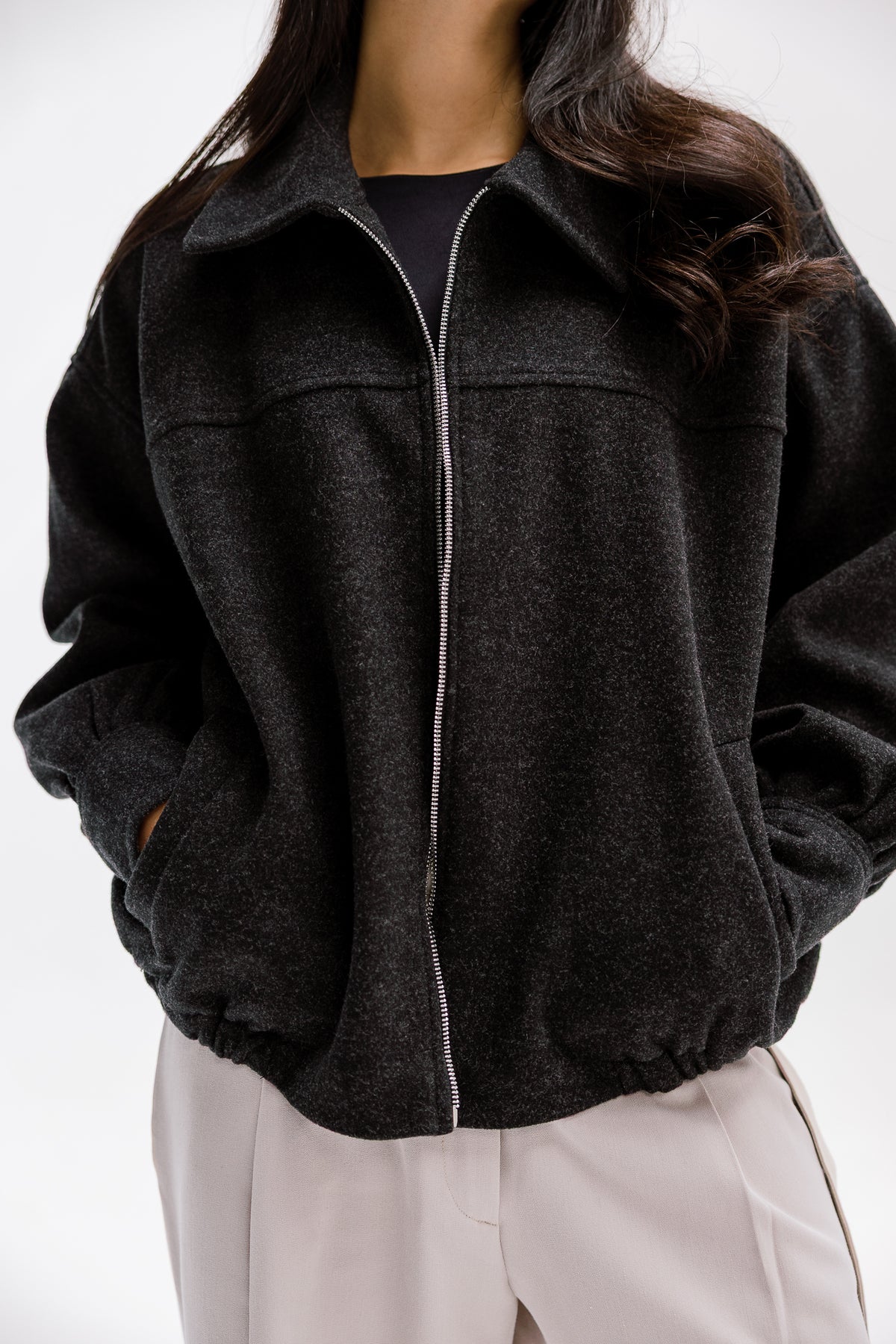 Daily Bomber Jacket in Charcoal