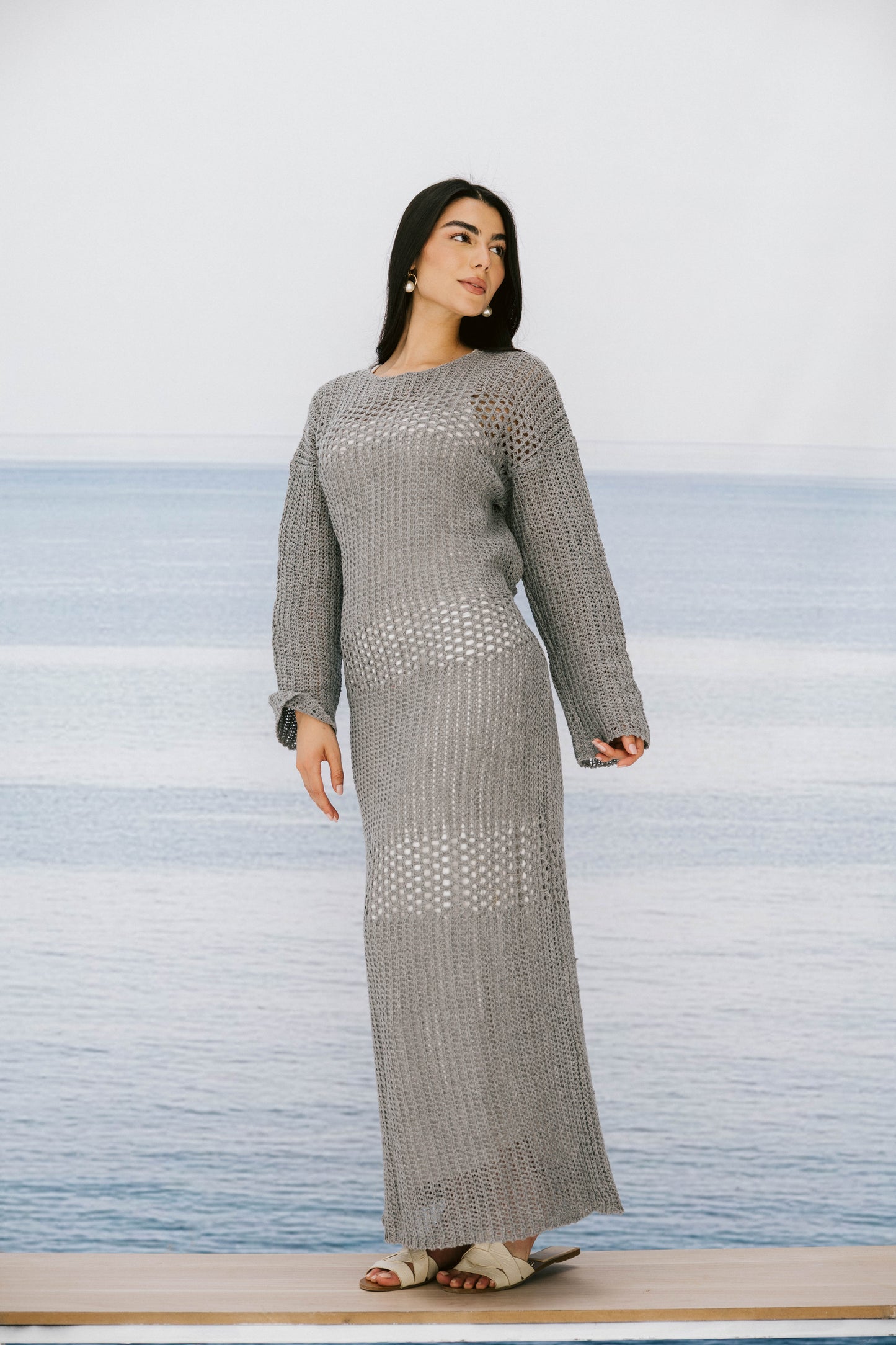 The Fish Net dress in Gray