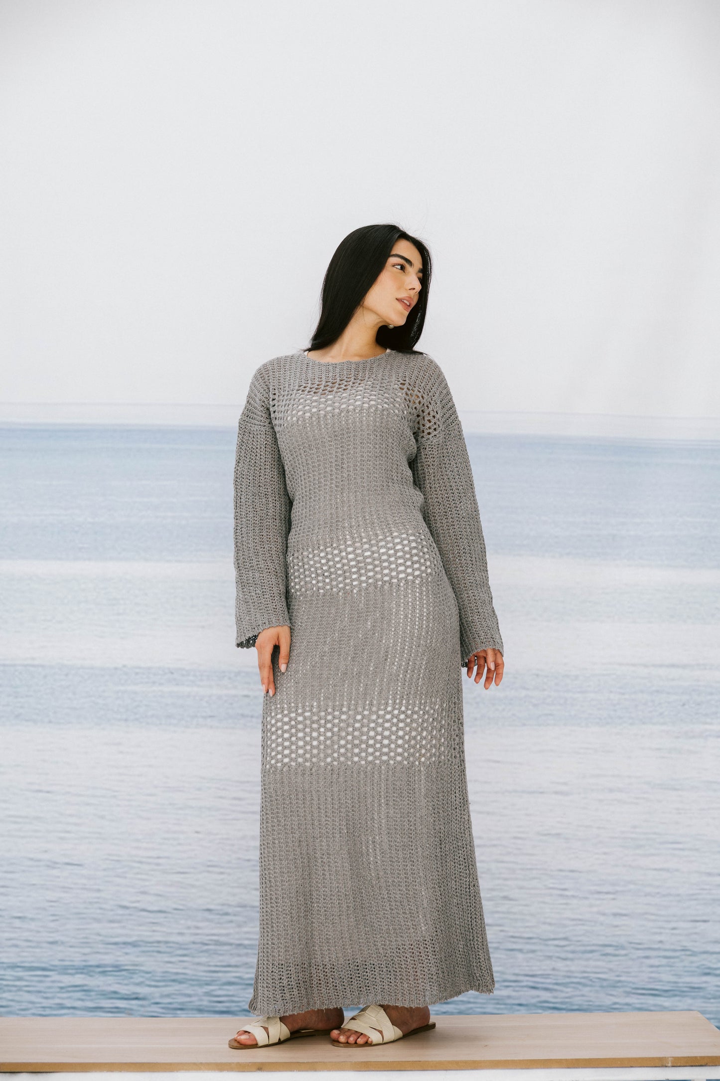 The Fish Net dress in Gray