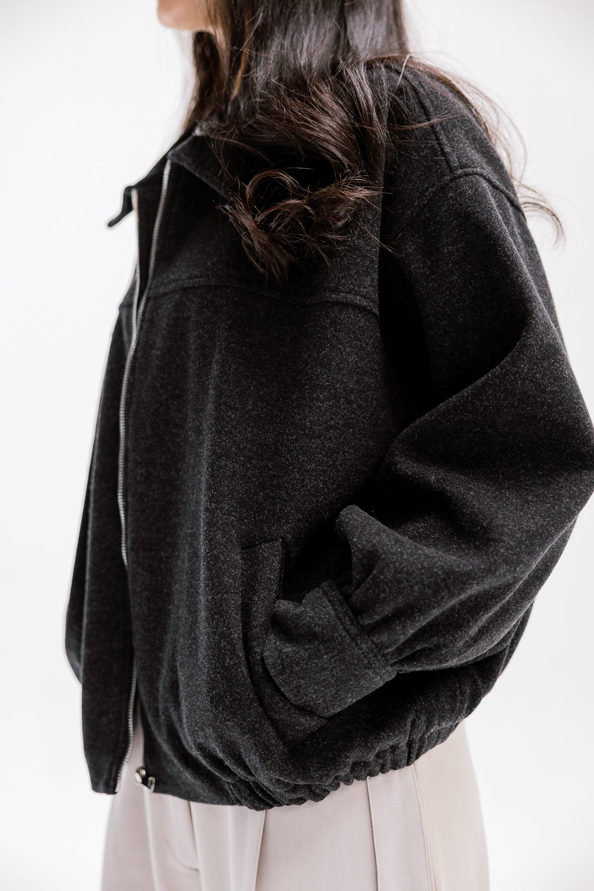 Daily Bomber Jacket in Charcoal