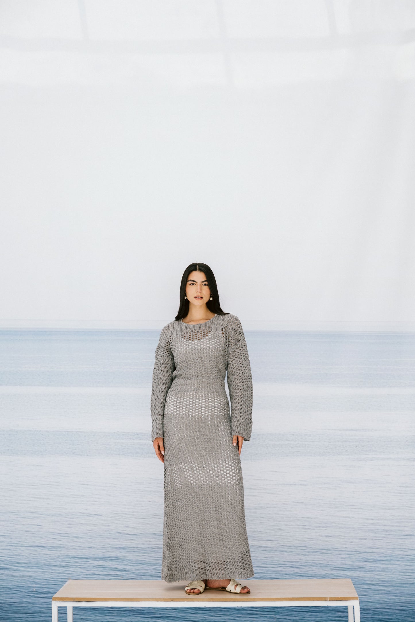 The Fish Net dress in Gray