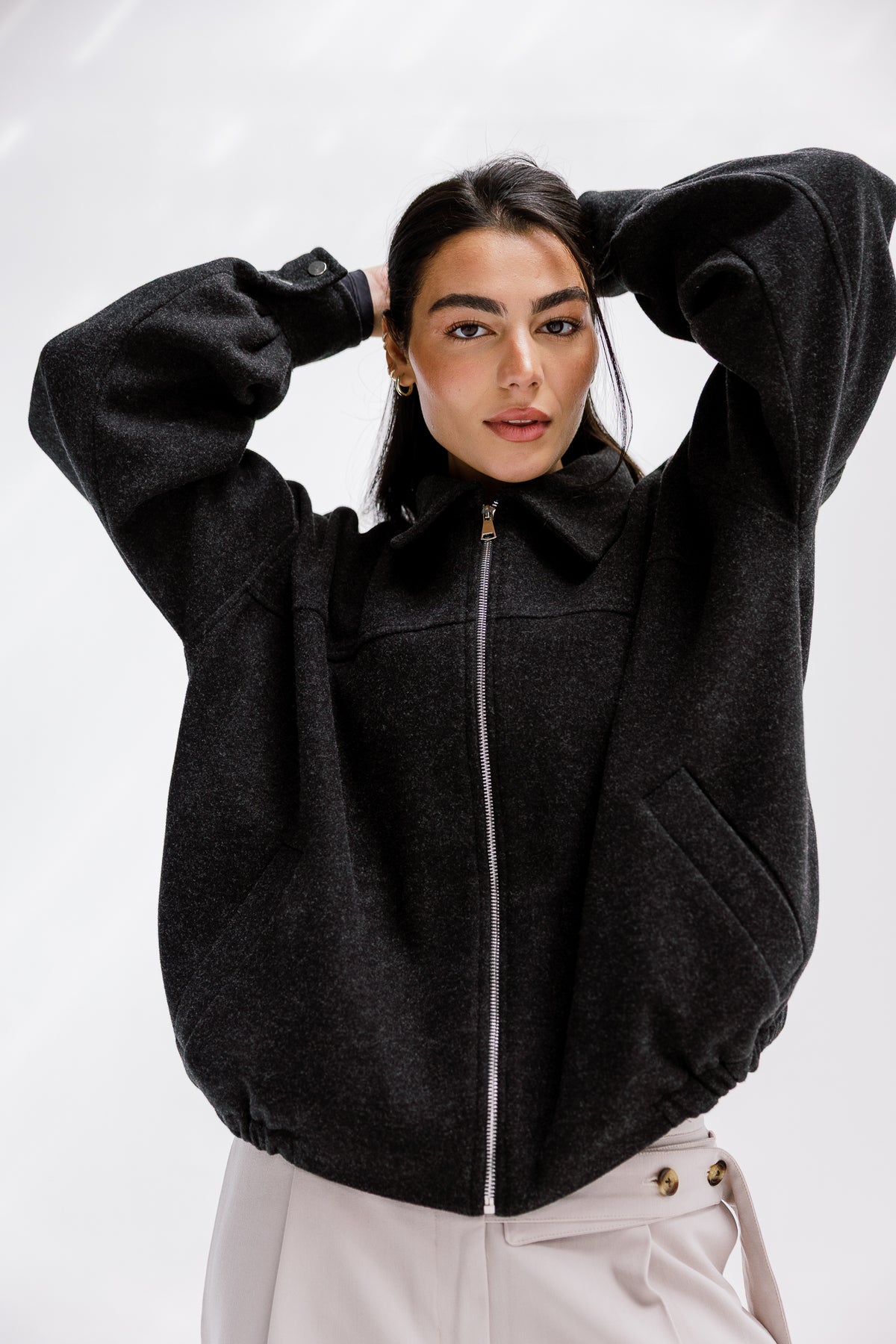 Daily Bomber Jacket in Charcoal