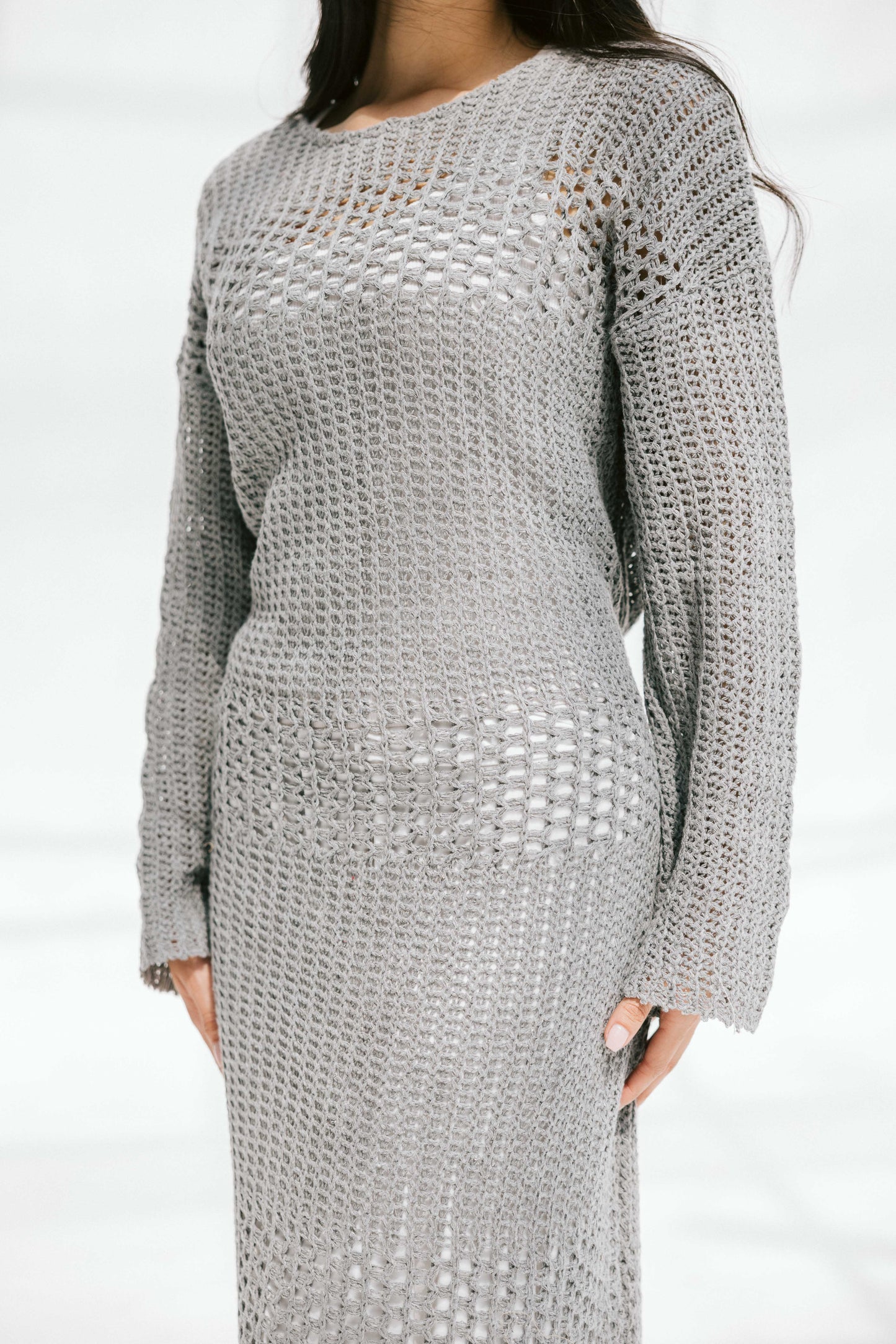 The Fish Net dress in Gray