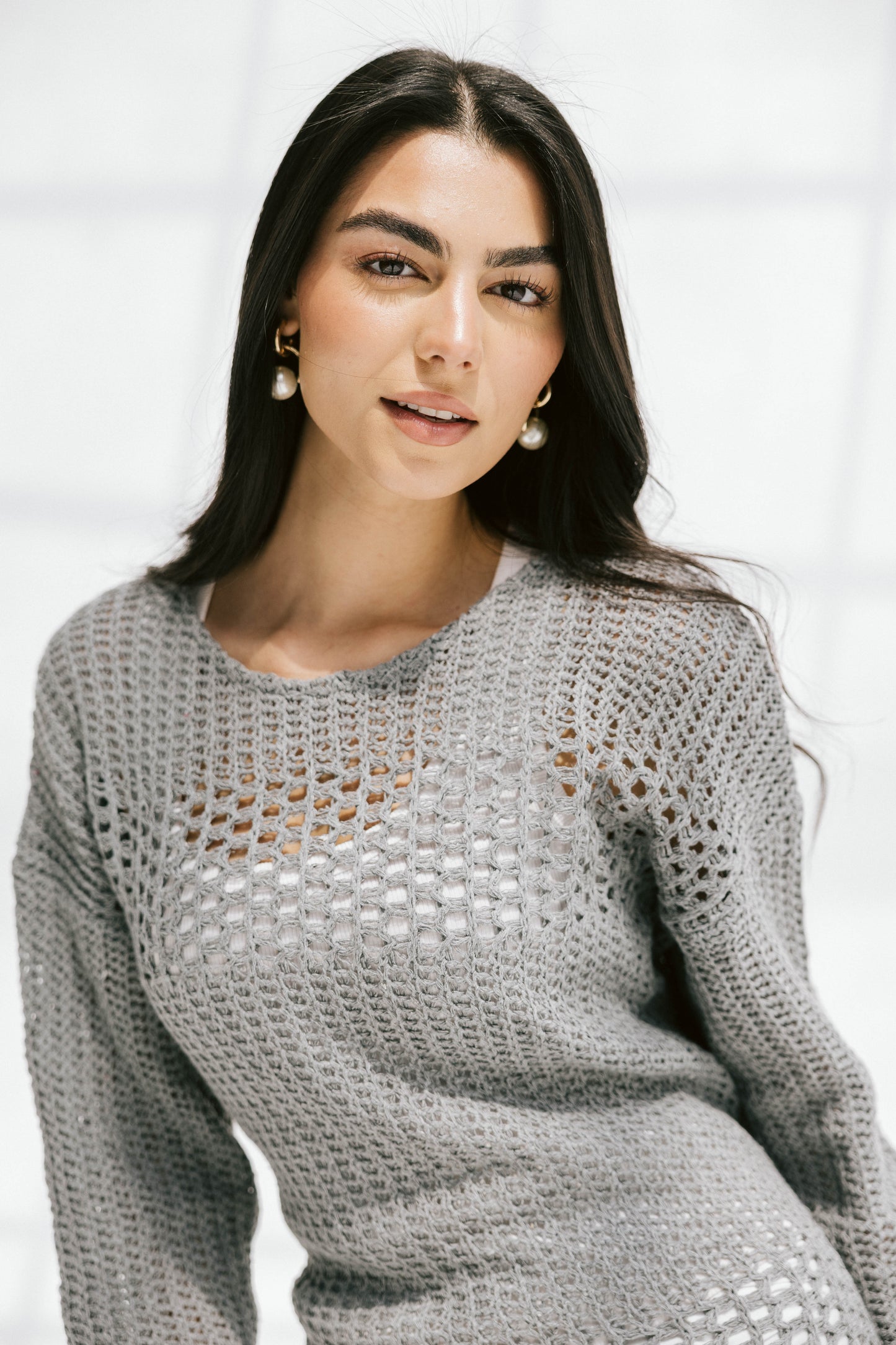 The Fish Net dress in Gray