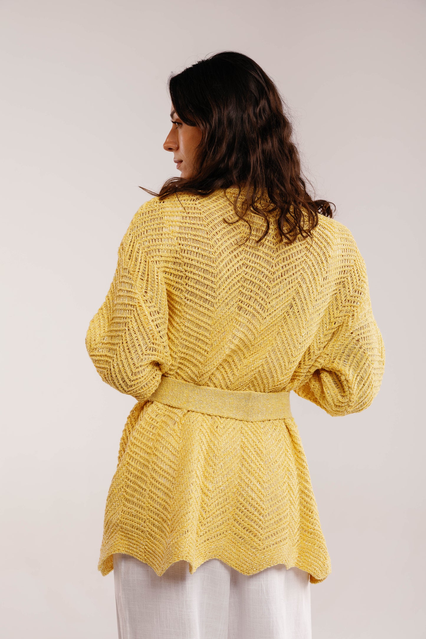 Rosalie Knit in Shimmer Yellow