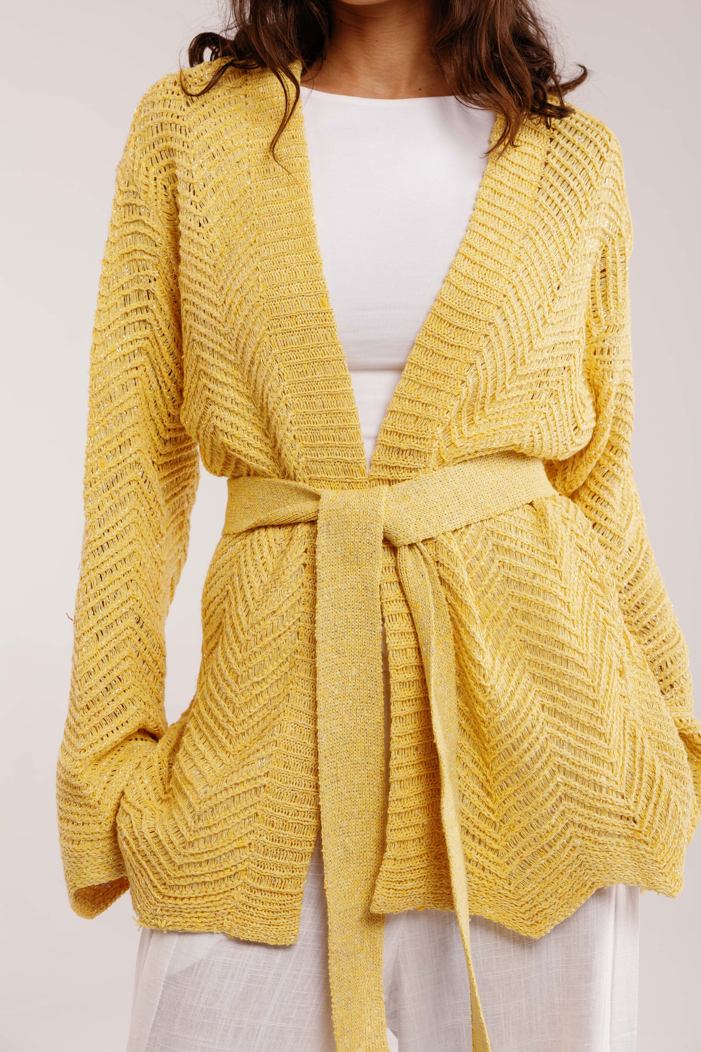Rosalie Knit in Shimmer Yellow