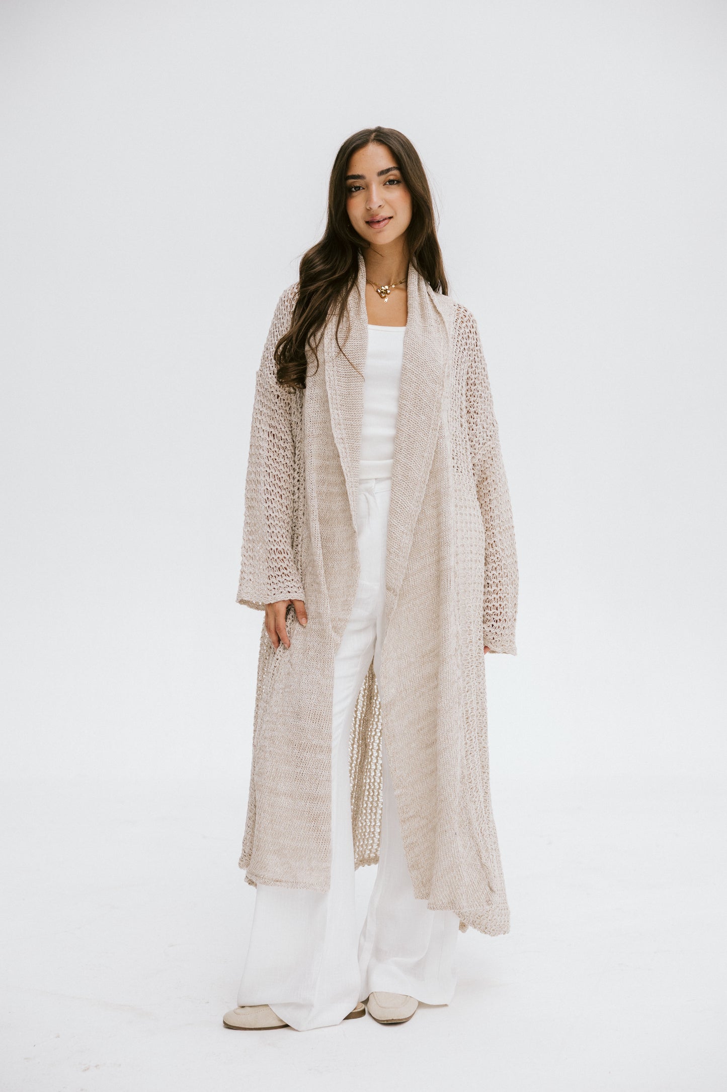 The Haze Cardigan in Beige 2.0