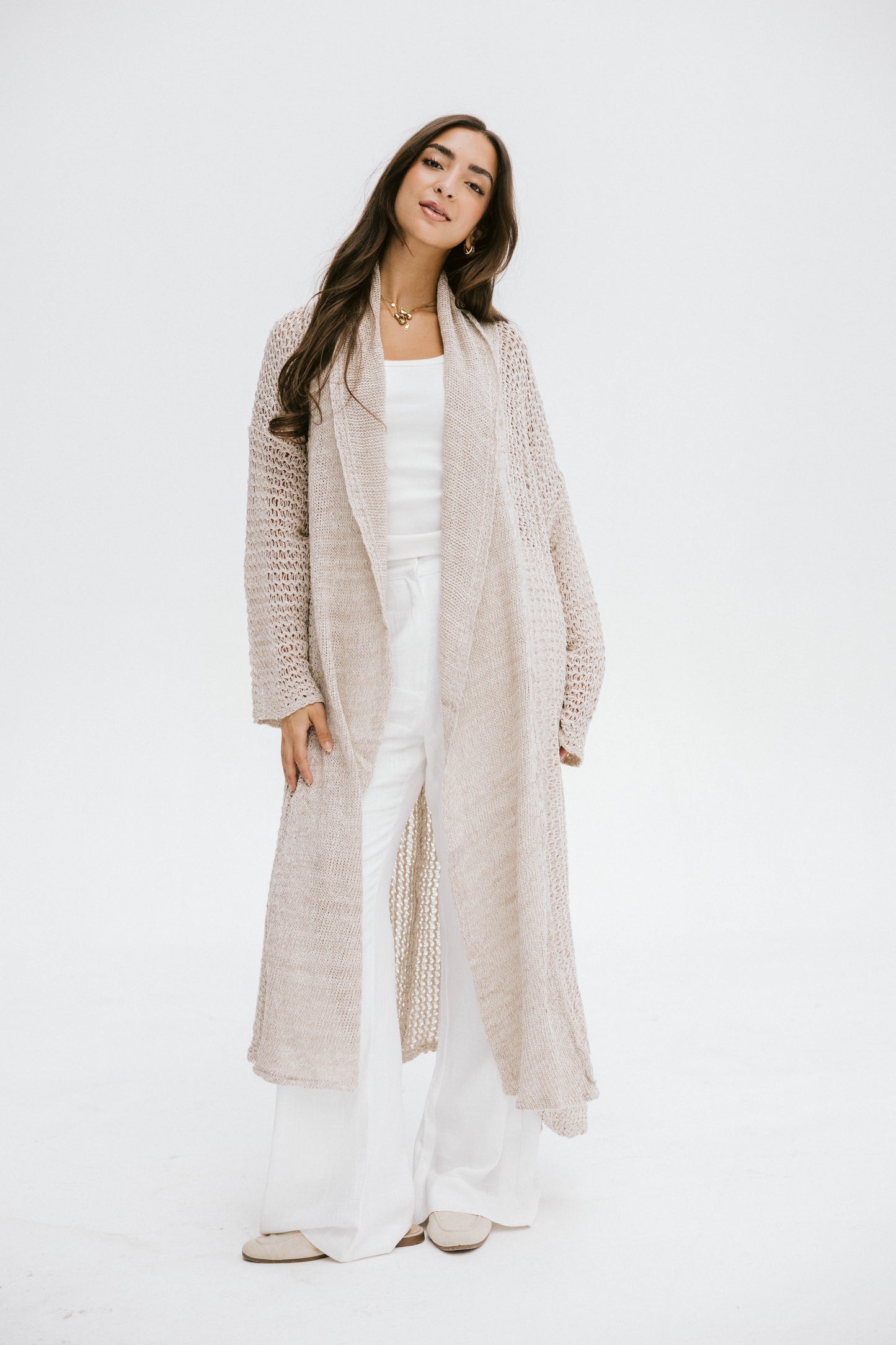 The Haze Cardigan in Beige 2.0