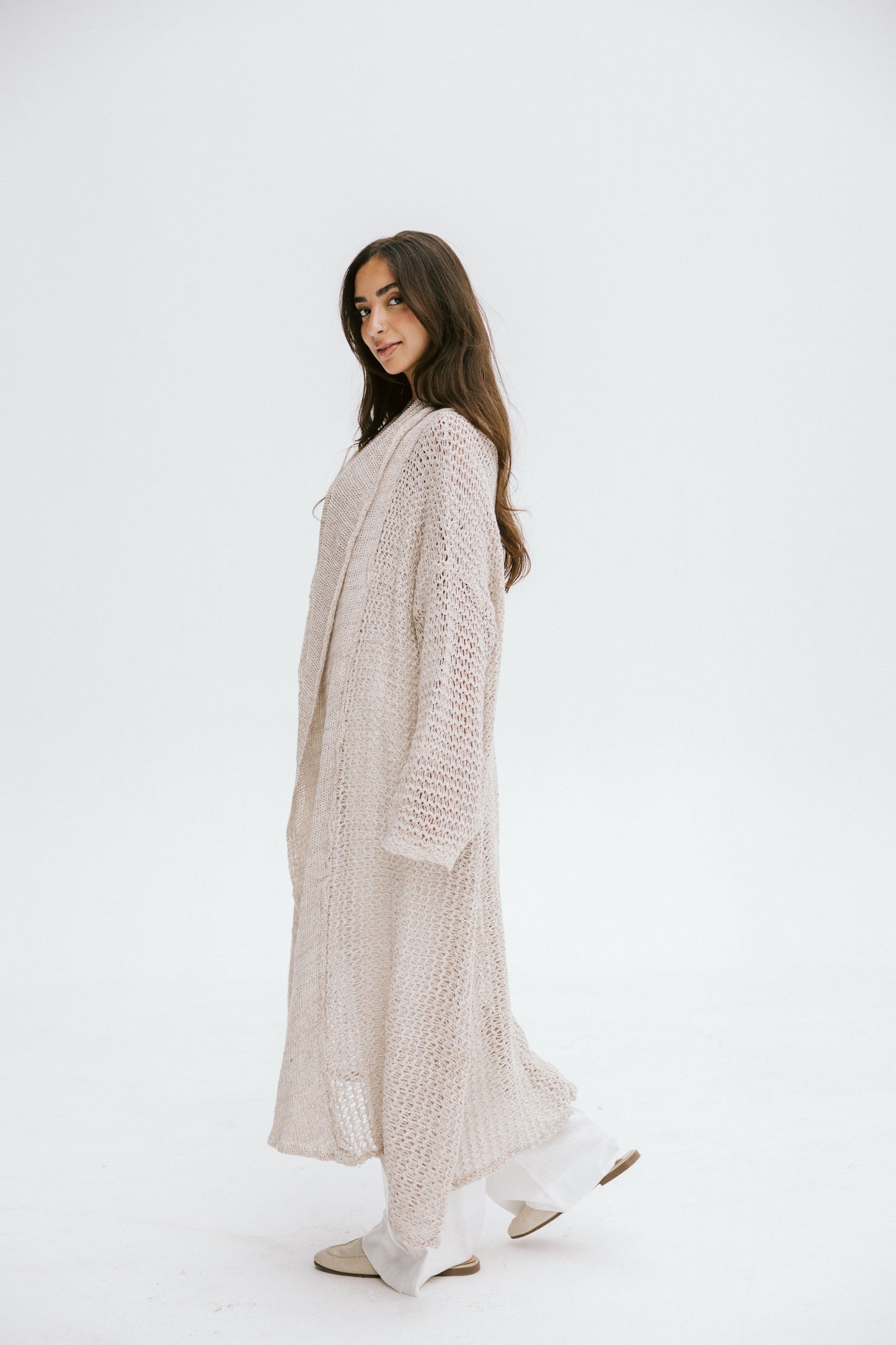 The Haze Cardigan in Beige 2.0