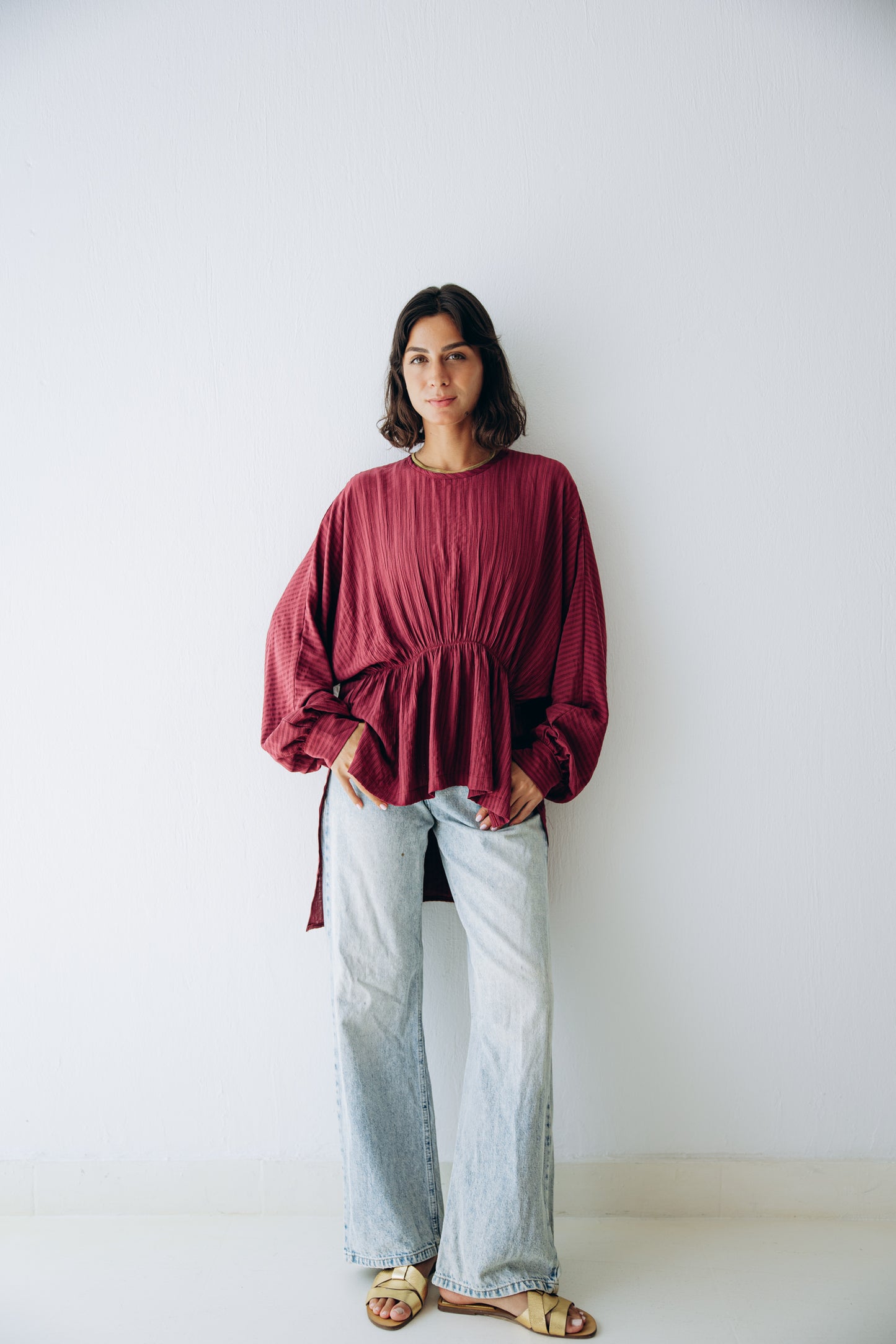 Willow Blouse in Ruby