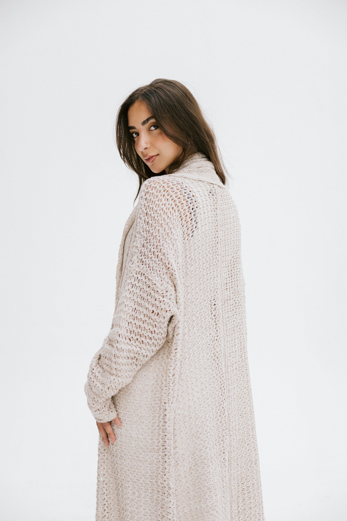 The Haze Cardigan in Beige 2.0