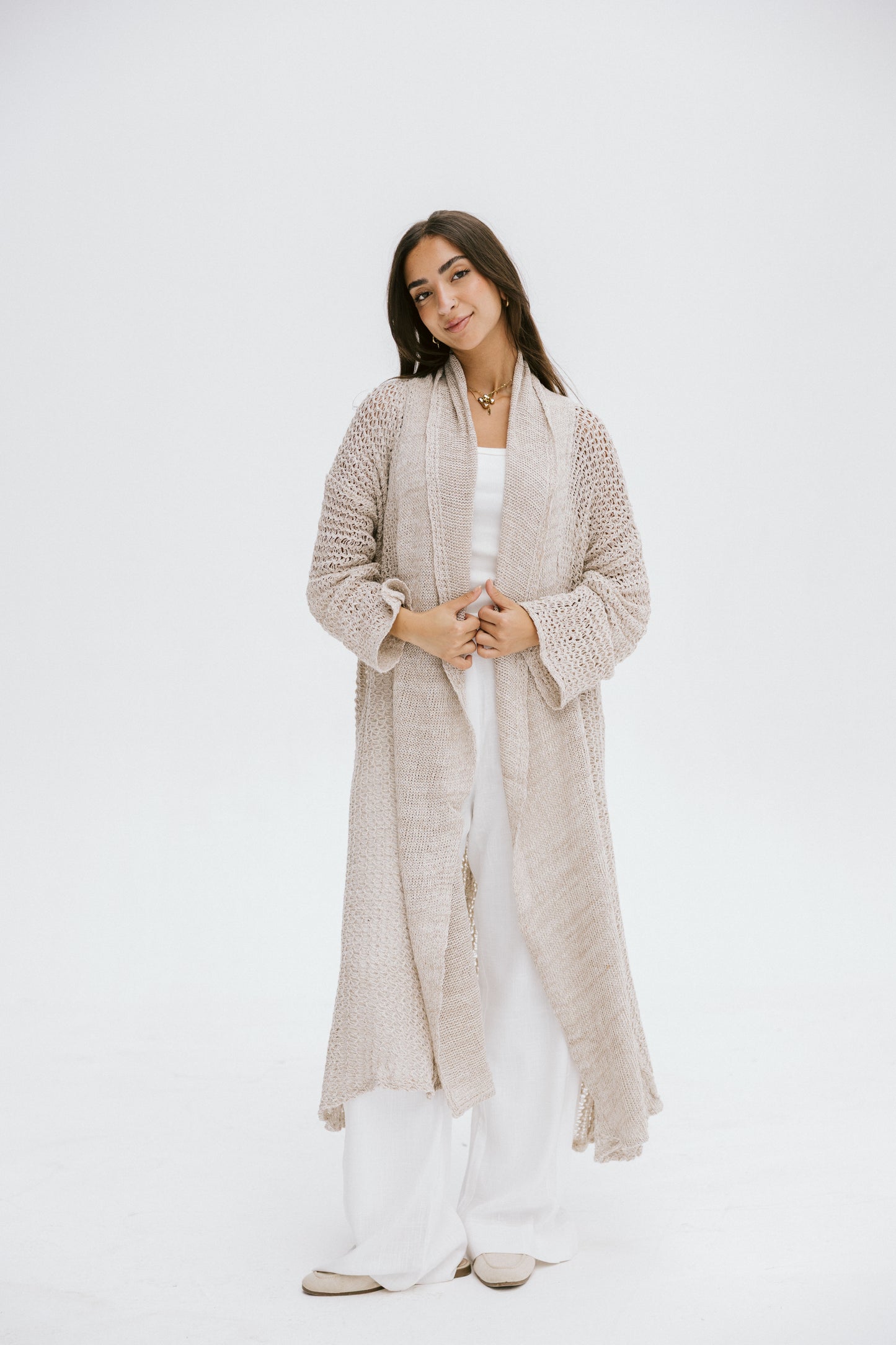 The Haze Cardigan in Beige 2.0