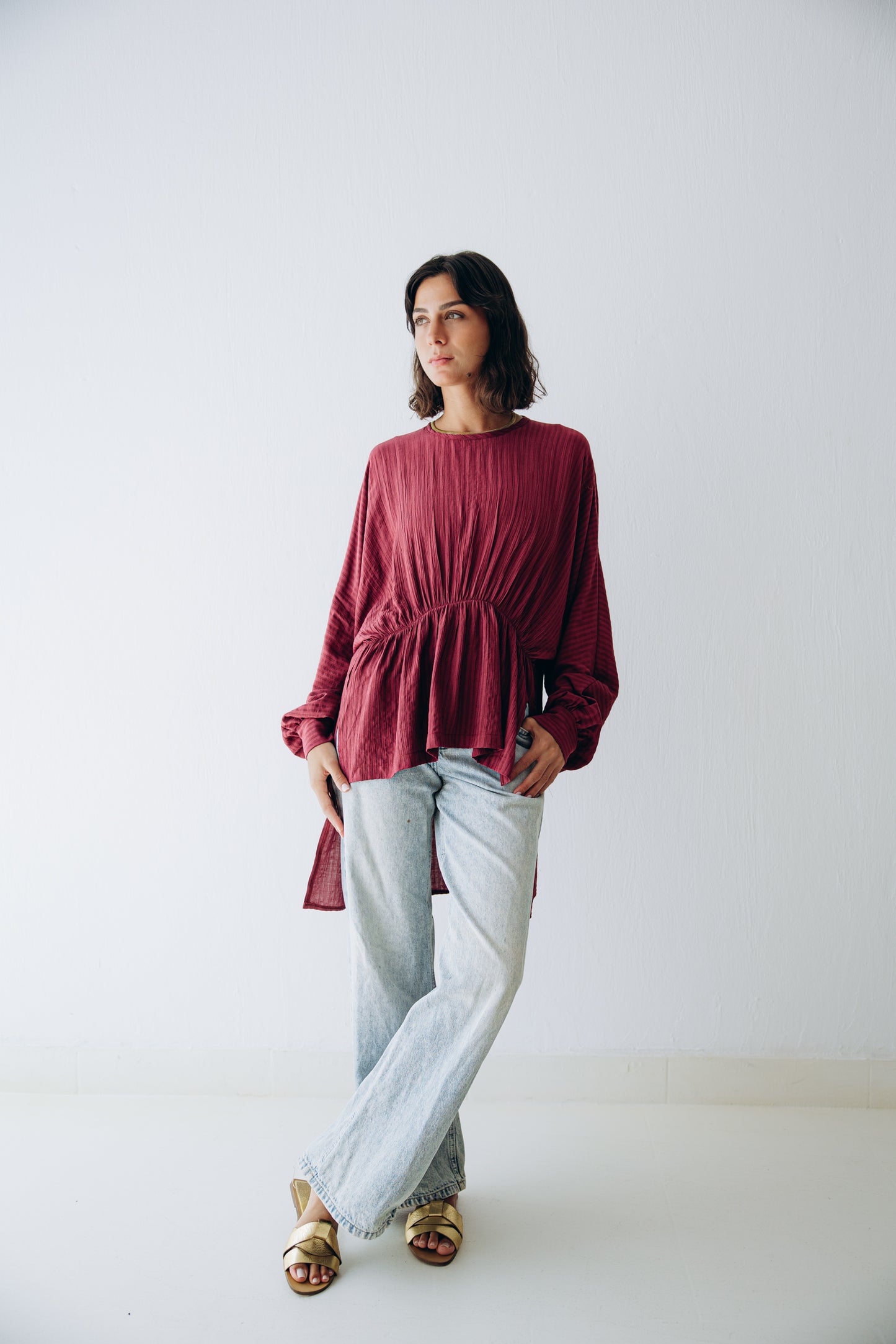 Willow Blouse in Ruby