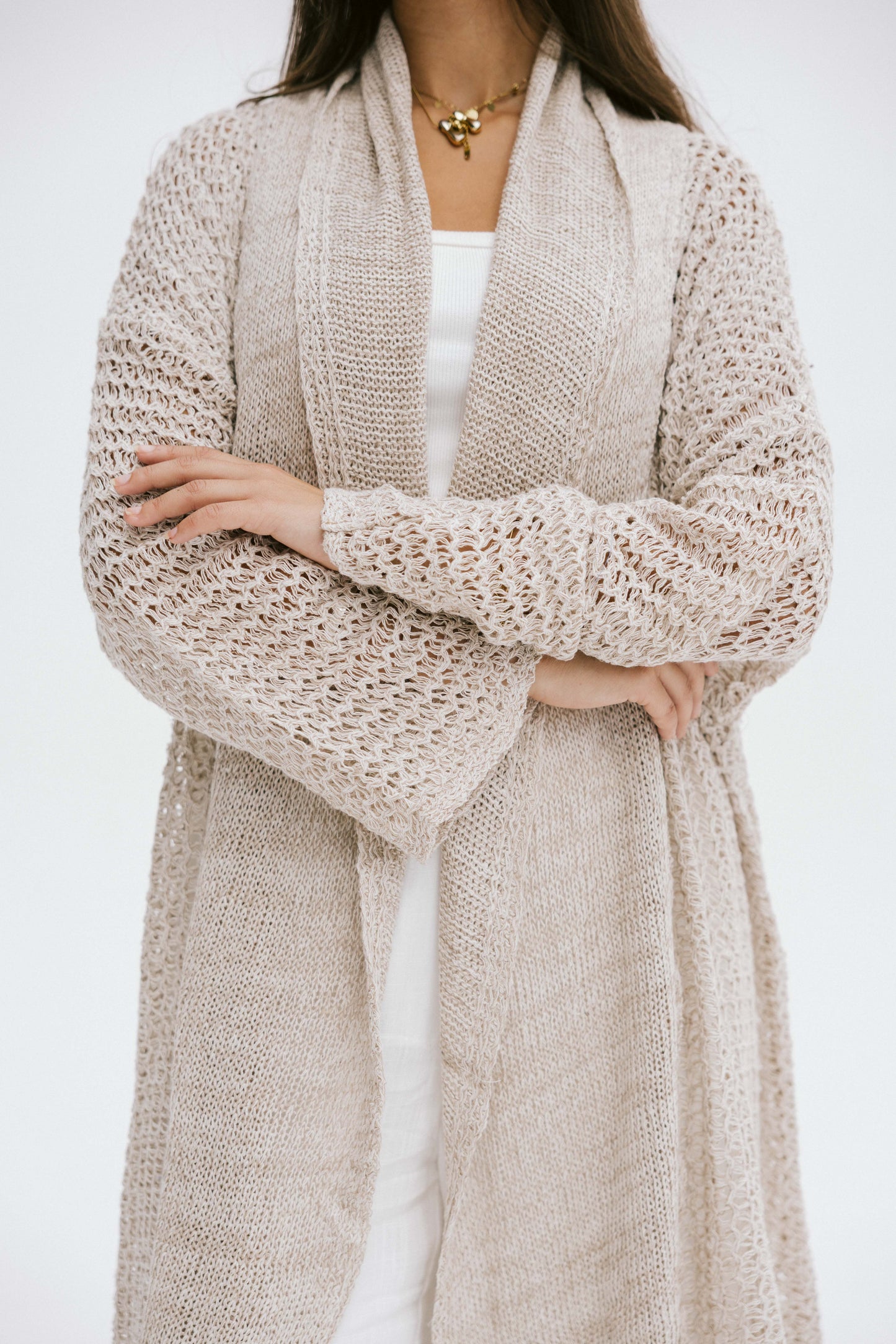 The Haze Cardigan in Beige 2.0