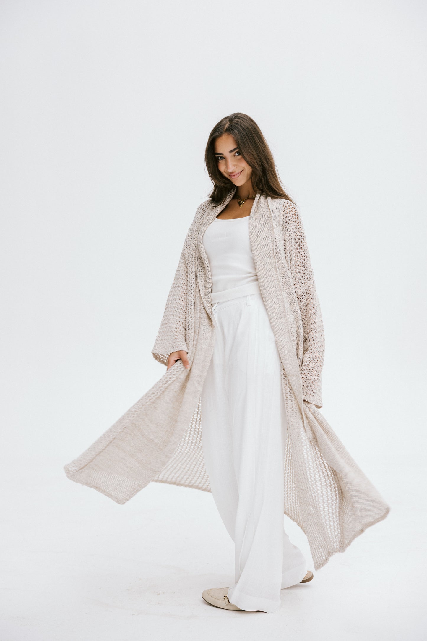 The Haze Cardigan in Beige 2.0