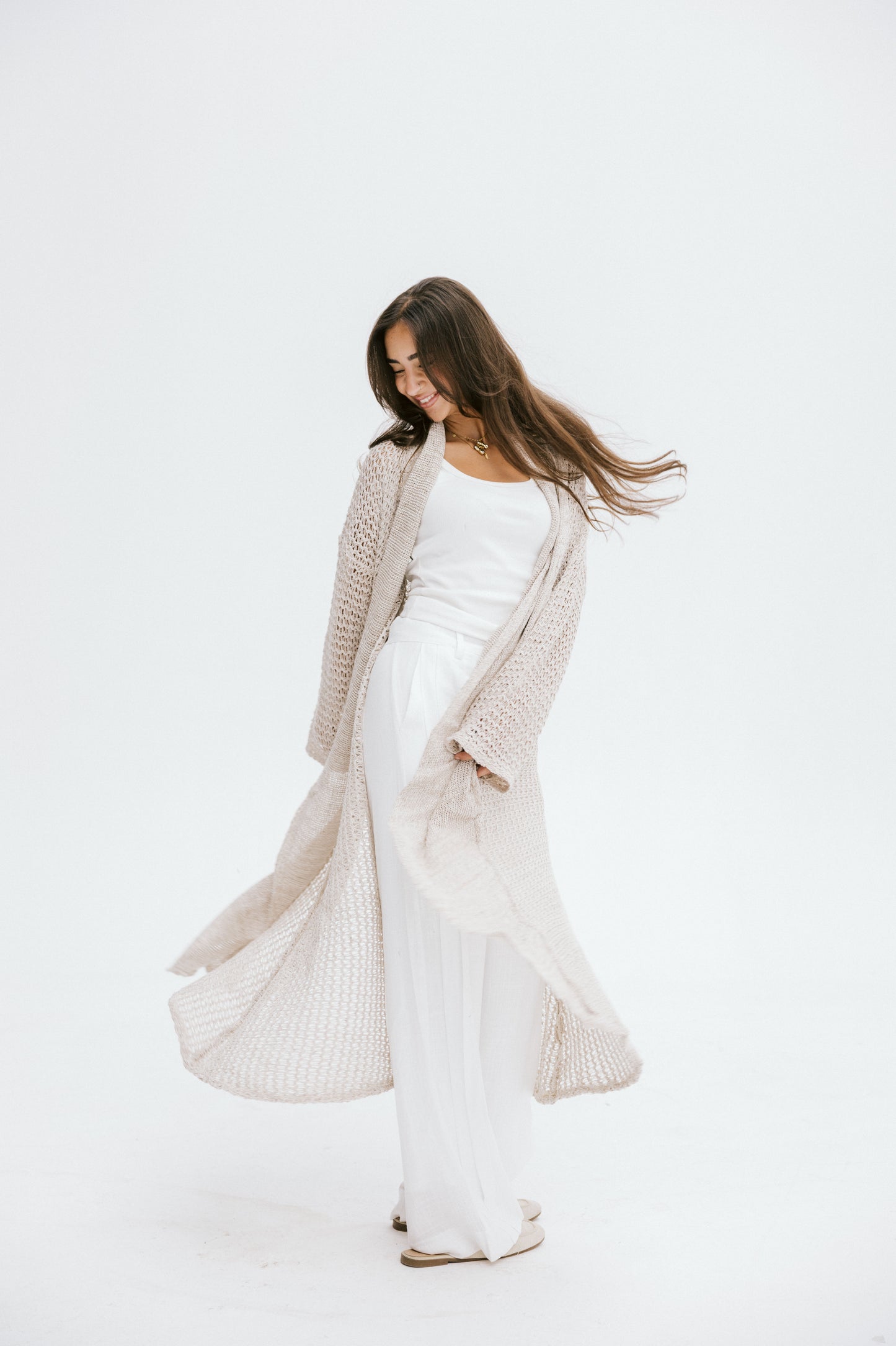 The Haze Cardigan in Beige 2.0