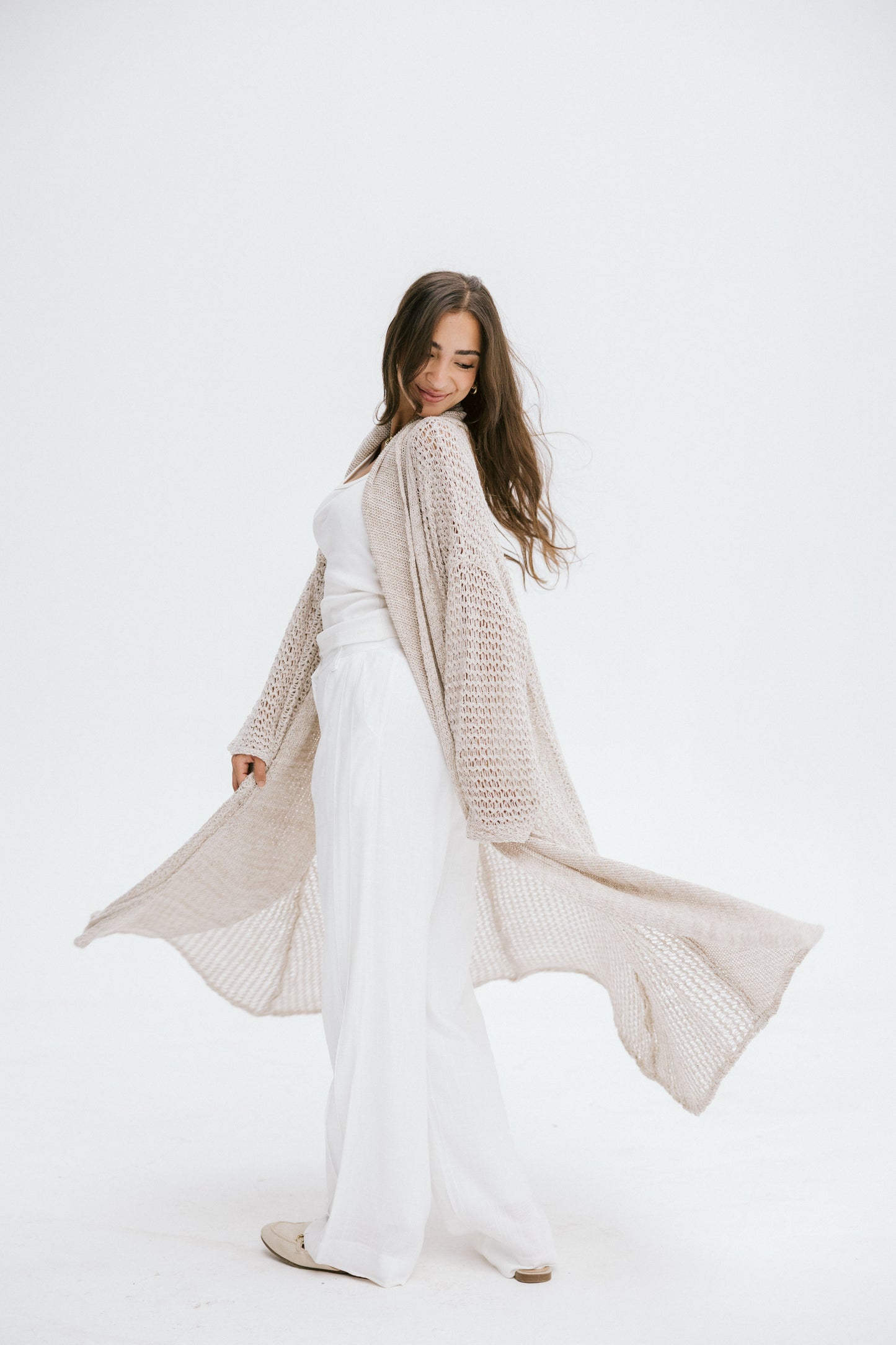 The Haze Cardigan in Beige 2.0