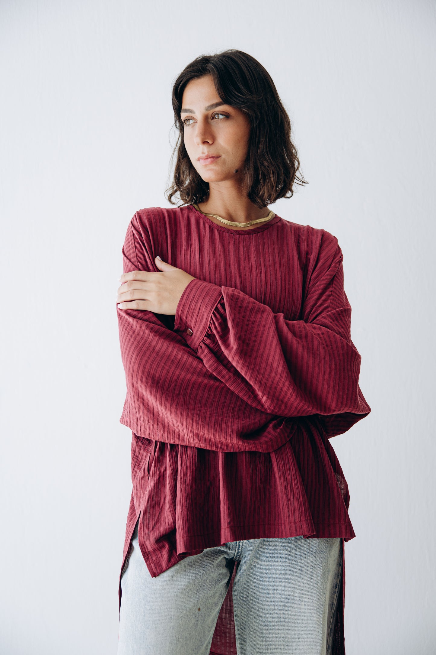 Willow Blouse in Ruby