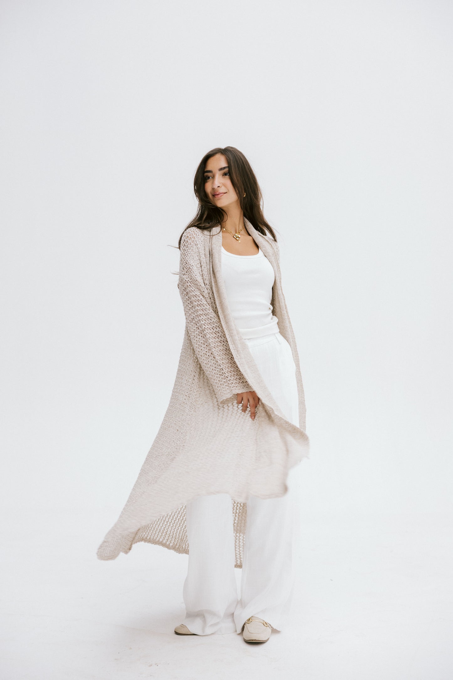 The Haze Cardigan in Beige 2.0