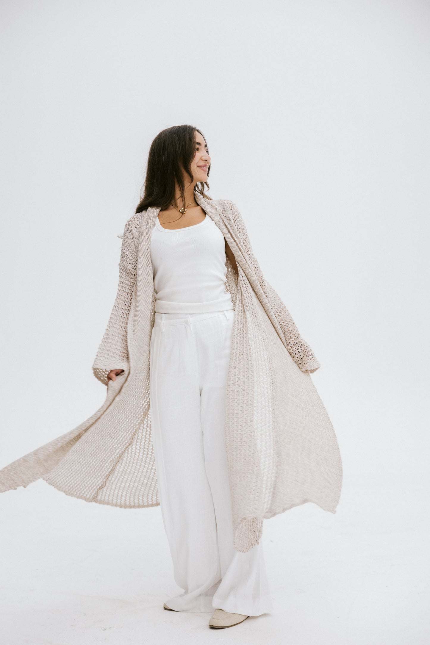 The Haze Cardigan in Beige 2.0