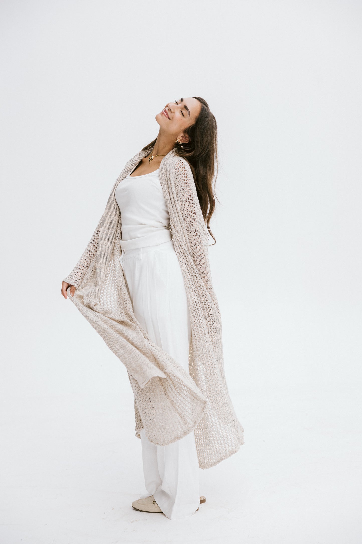 The Haze Cardigan in Beige 2.0