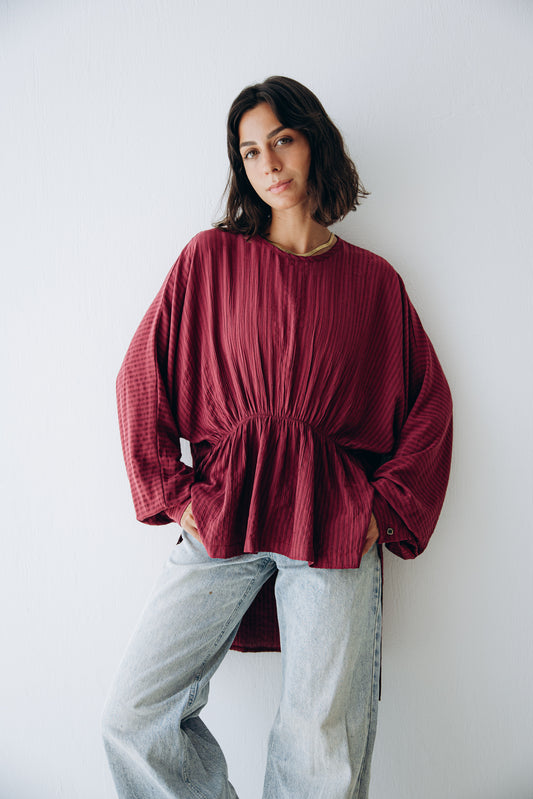 Willow Blouse in Ruby